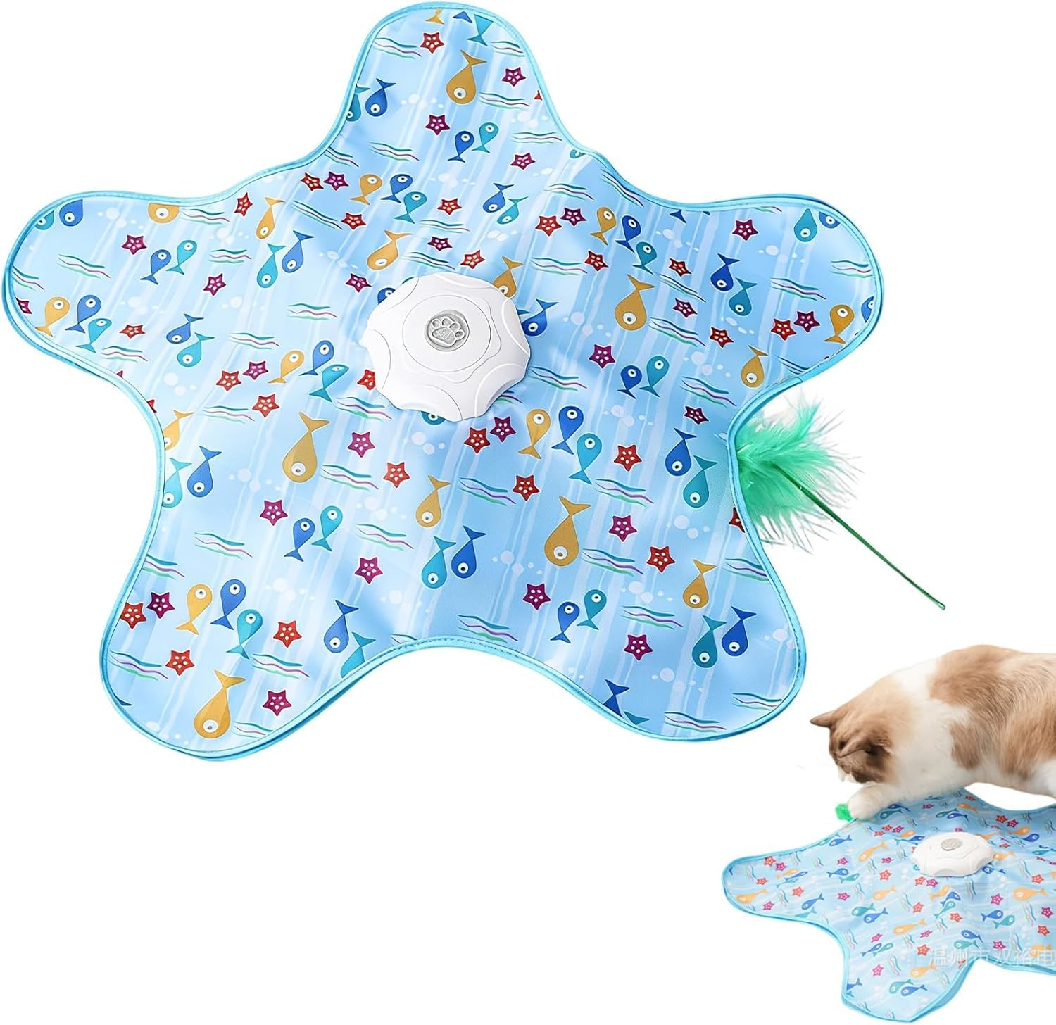 Luteti Interactive Cat Toy, 360 Automatic Cat Chase Toy HideAndSeek Pet Teaser With 3Speed Modes, Bird Sound, Cat Toys For In