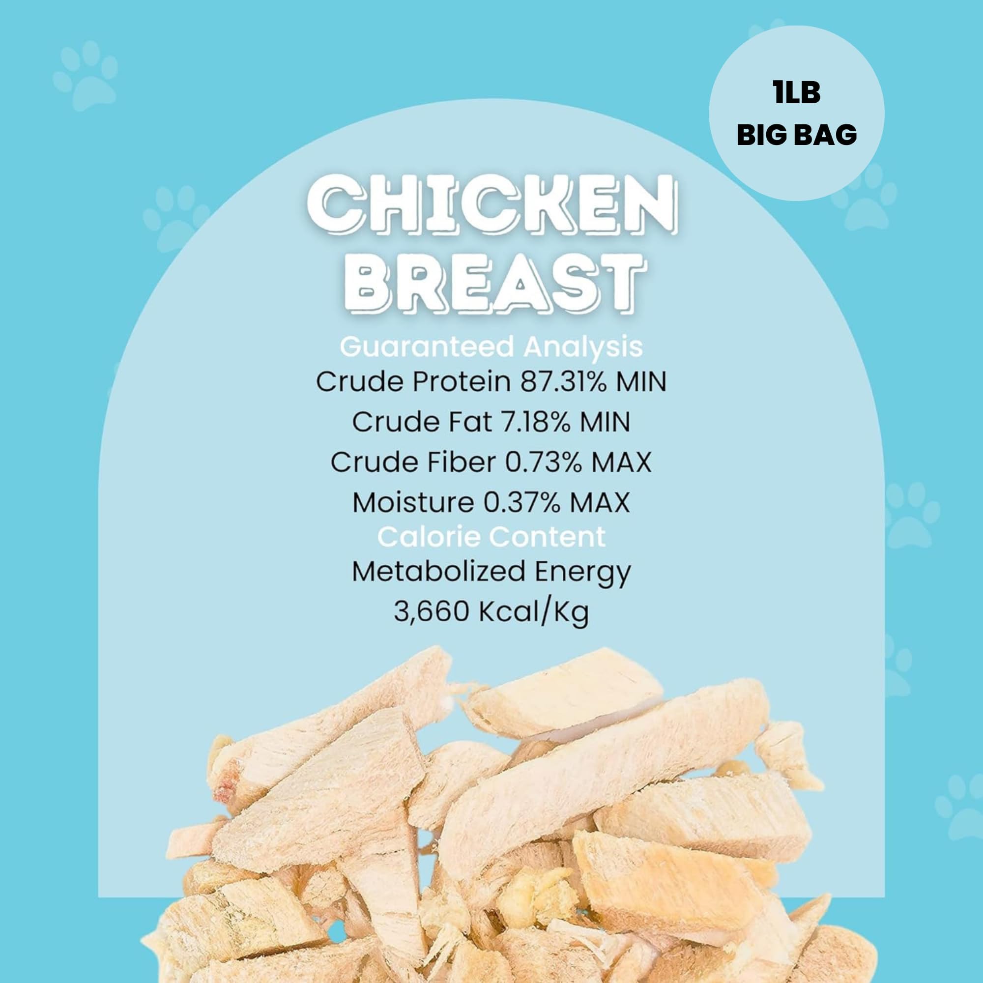 hotspot pets Freeze Dried Chicken Treats for Cats & Dogs - 1LB Grain-Free, All Natural, Resealable Bag - Perfect for Training & Snacks