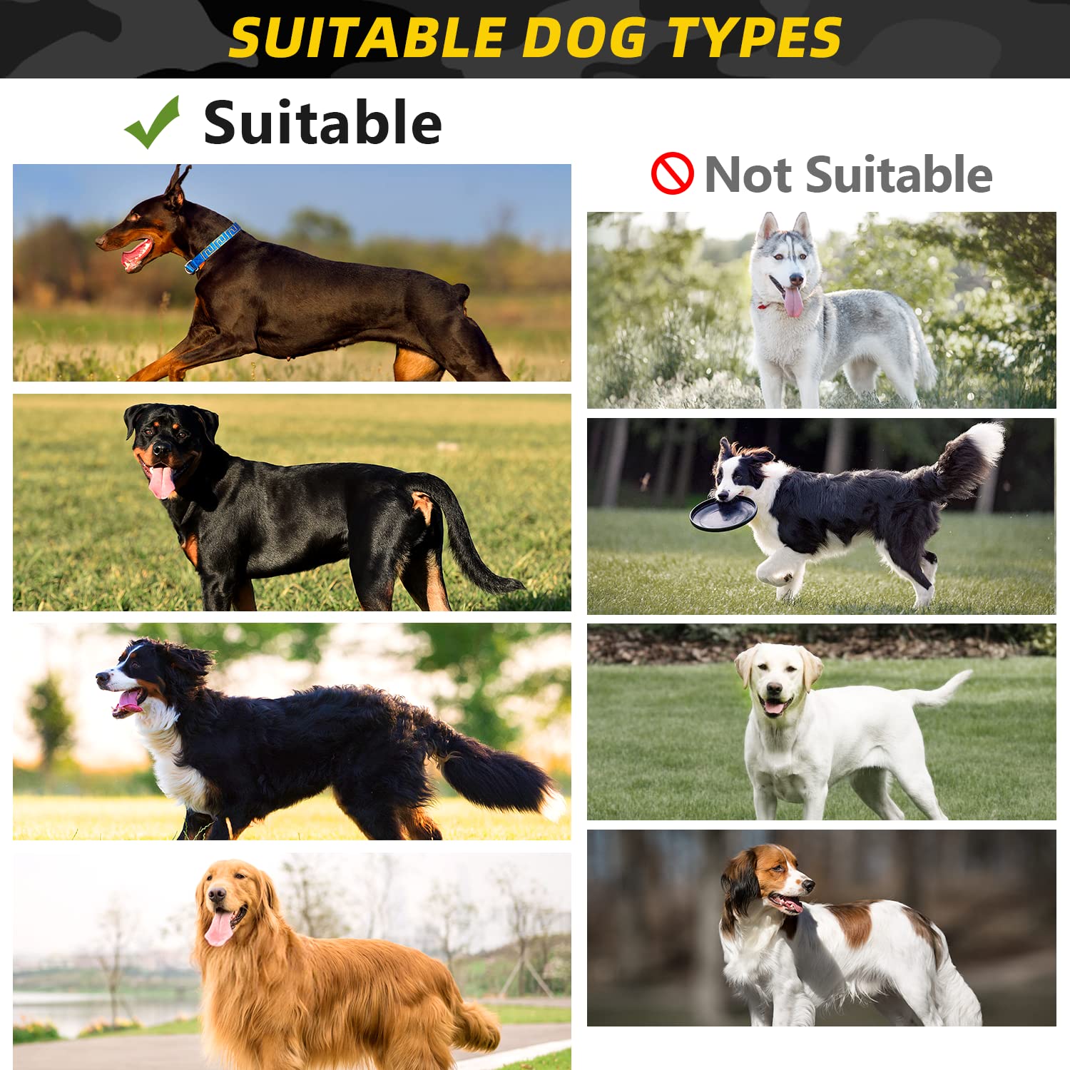 Wingoin Black Tactical Dog Harness For Large Dogs No Pull Adjustable Reflective Military Pet Harness With Easy Control Handle With Hook & Loop Panels For Walking Hiking Training(Xl)