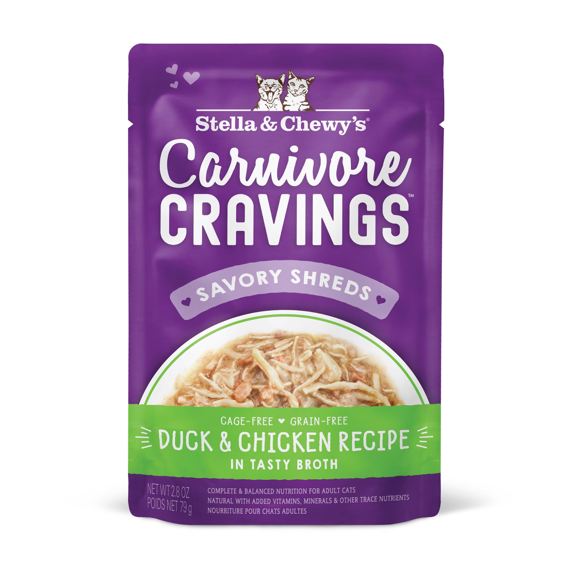 Stella & Chewy s Carnivore Cravings Wet Cat Food Pouches - Grain Free, Protein Rich Meal, Topper or Treat - Duck & Chicken Reci