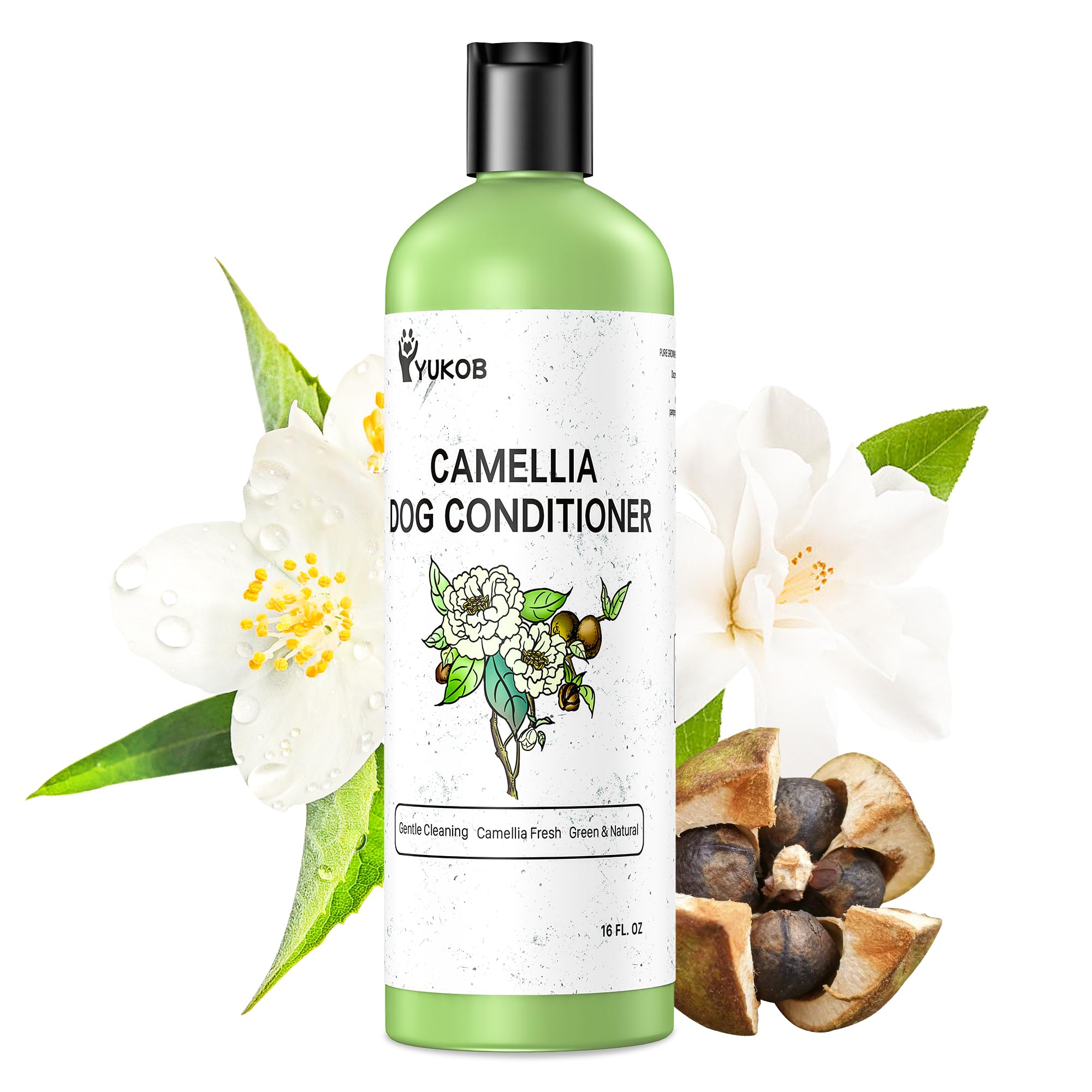 Yukob Dog Shampoo And Conditioner For Allergies & Itching -Natural Camellia Oil Pet Shampoo For Sensitive Skin, Deshedding, Smoo