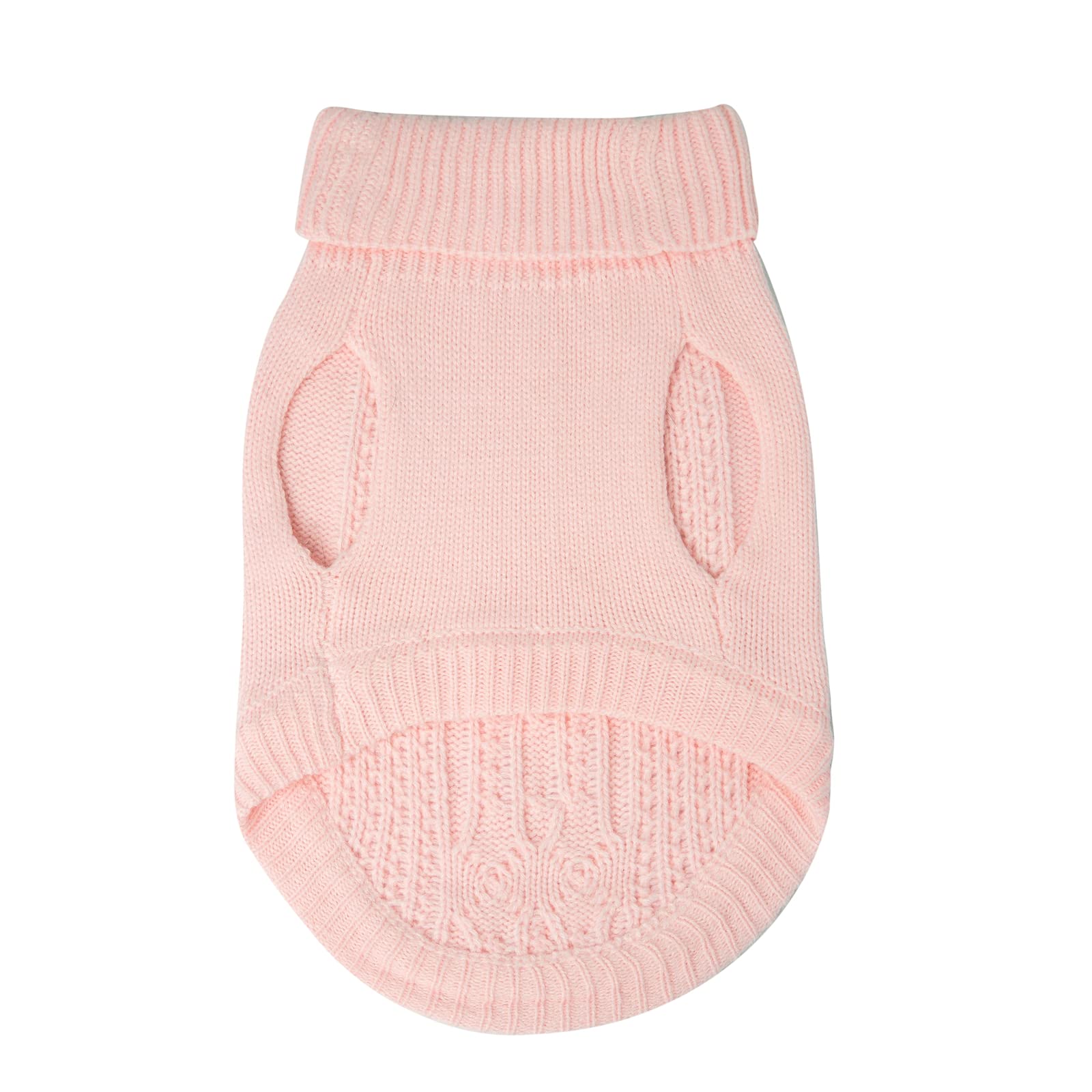 Jnancun Cat Clothes 14 Color Turtleneck Knitted Sleeveless Dog Sweater Warm Winter Cat Sweater Outfits For Cats Or Small Dogs In Cold Season(Large, Light Pink)