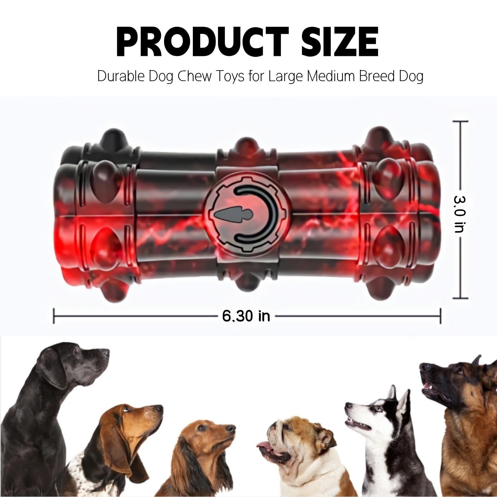 Homipooty Dog Toy For Aggressive Chewer Large Medium Breed, Indestructible Super Dog Chew Toys Squeaky Dog Birthday Toy Dog Toothbrush Interactive Tough Durable Dog Toys
