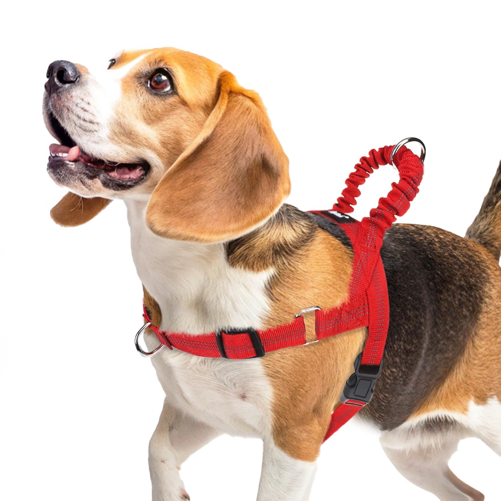 Pupteck No Pull Dog Harness Medium Sized Dog, Adjustable Reflective Pet Vest Harness With Bungee Handle, Escape Proof No Choke H