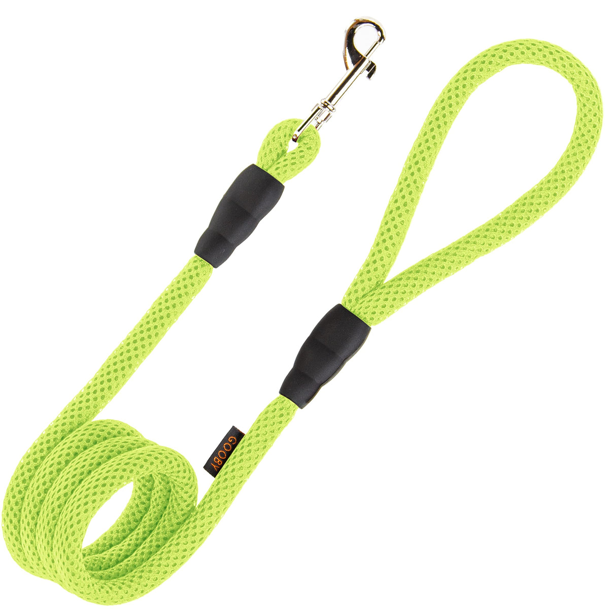 Gooby Mesh Leash - Green, 4 Ft - Breathable Mesh 4 Foot Leash For Small Dogs With Bolt Snap Clasp - On The Go Dog Leashes For Small, Medium, And Large Dogs