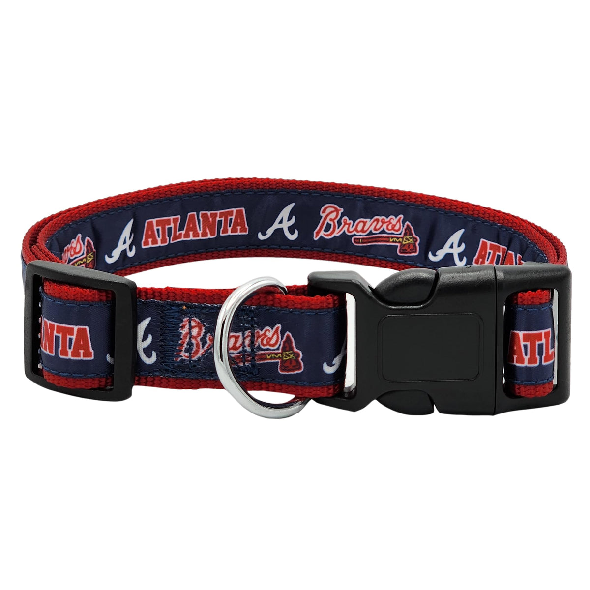 Mlb Pet Collar Atlanta Braves Dog Collar, Small. Baseball Team Collar For Dogs & Cats. A Shiny & Colorful Dog & Cat Collar Licen
