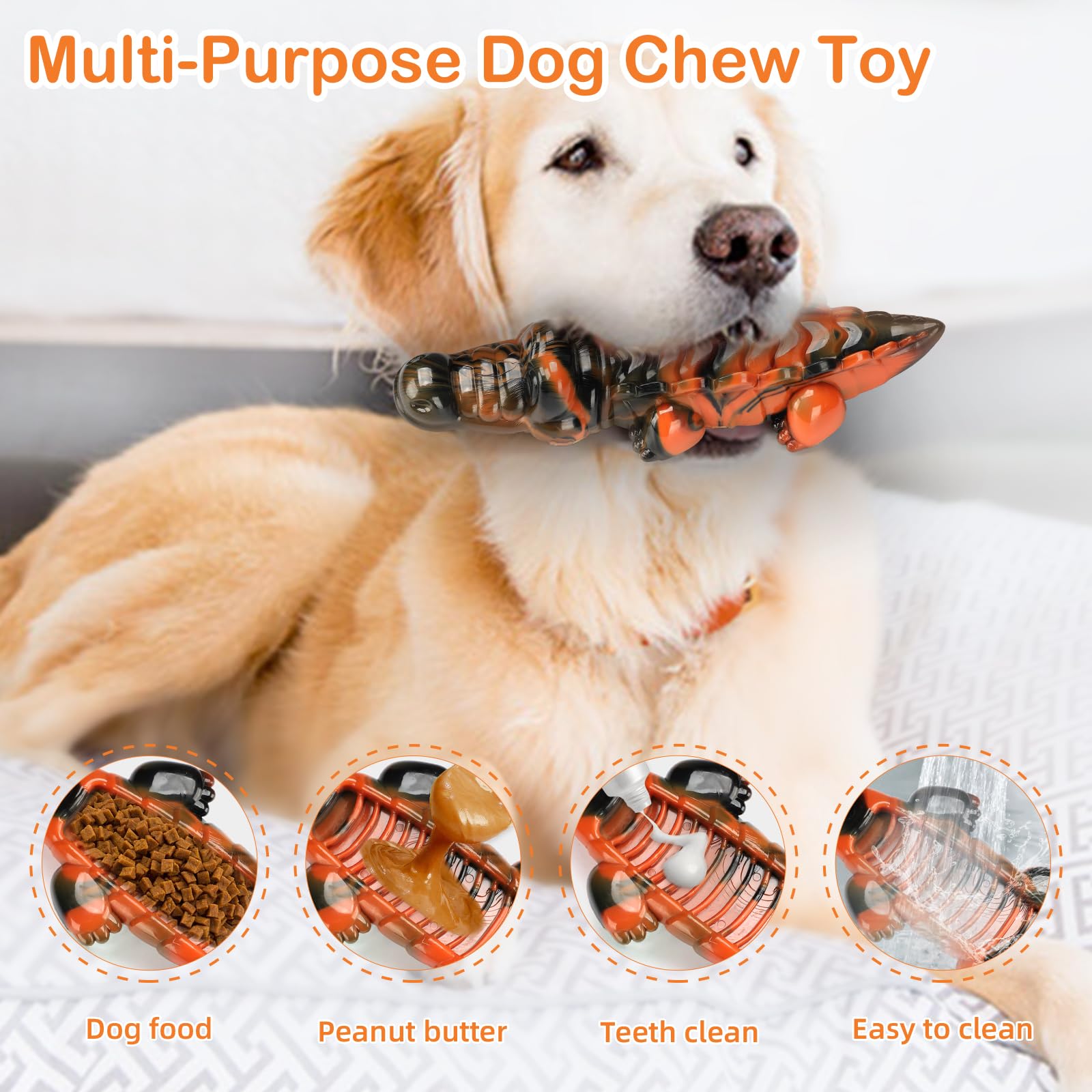 Qishouting Dog Toys For Aggressive Chewers, Puppy Toys, Dog Toys For Large Dogs/Medium Dogs, Dog Toys For Small Dogs, Dog Chew T