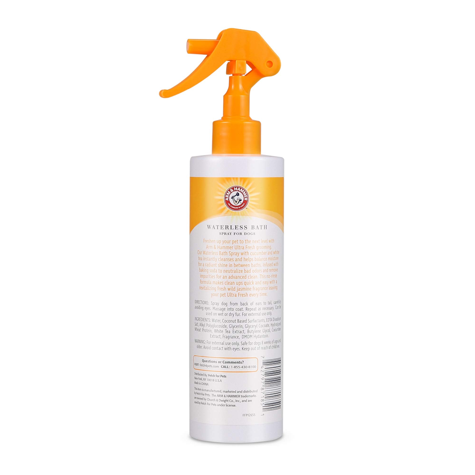 Arm & Hammer For Pets Ultra Fresh Waterless Bath Spray For Dogs In White Jasmine Scent | Dry Dog Shampoo, Dog Spray | Waterless