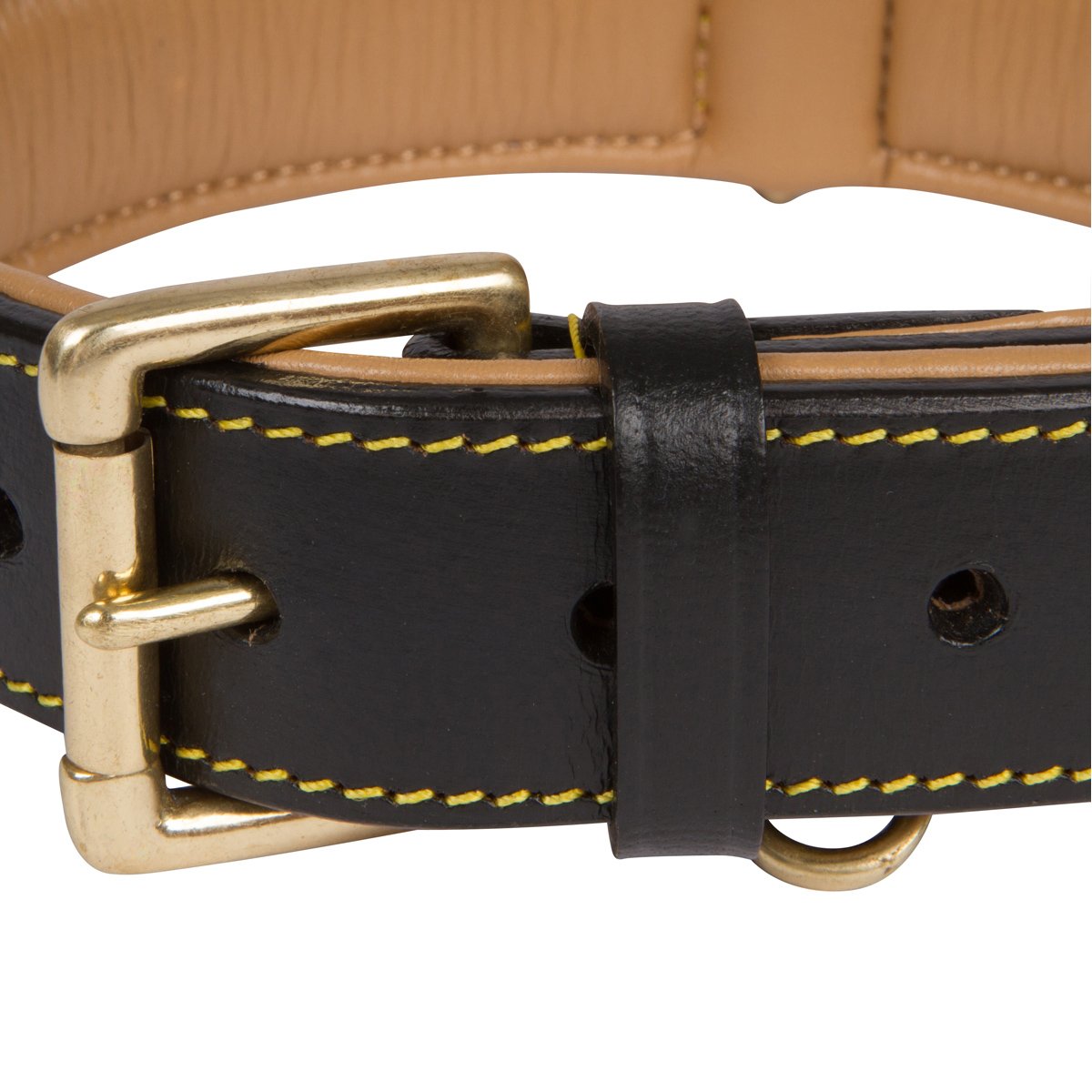 Soft Touch Collars Black Leather Dog Collar , Real Genuine Leather, Best For Large Male Or Female Dogs