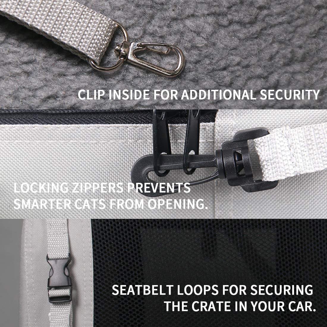 Petseek Extra Large Cat Carrier Soft Sided, Portable Small Dog Carrier For 2 Cats, 24''X16.5''X16'' Car Travel Folding Comfortab