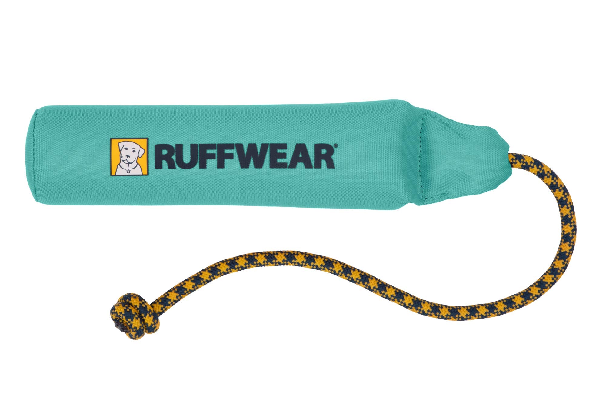 Ruffwear Lunker Throw Toy For Dogs - Durable, Soft Fabric Toy With Rope Handle For Fetch And Tug On Land & Water, Aurora Teal, M