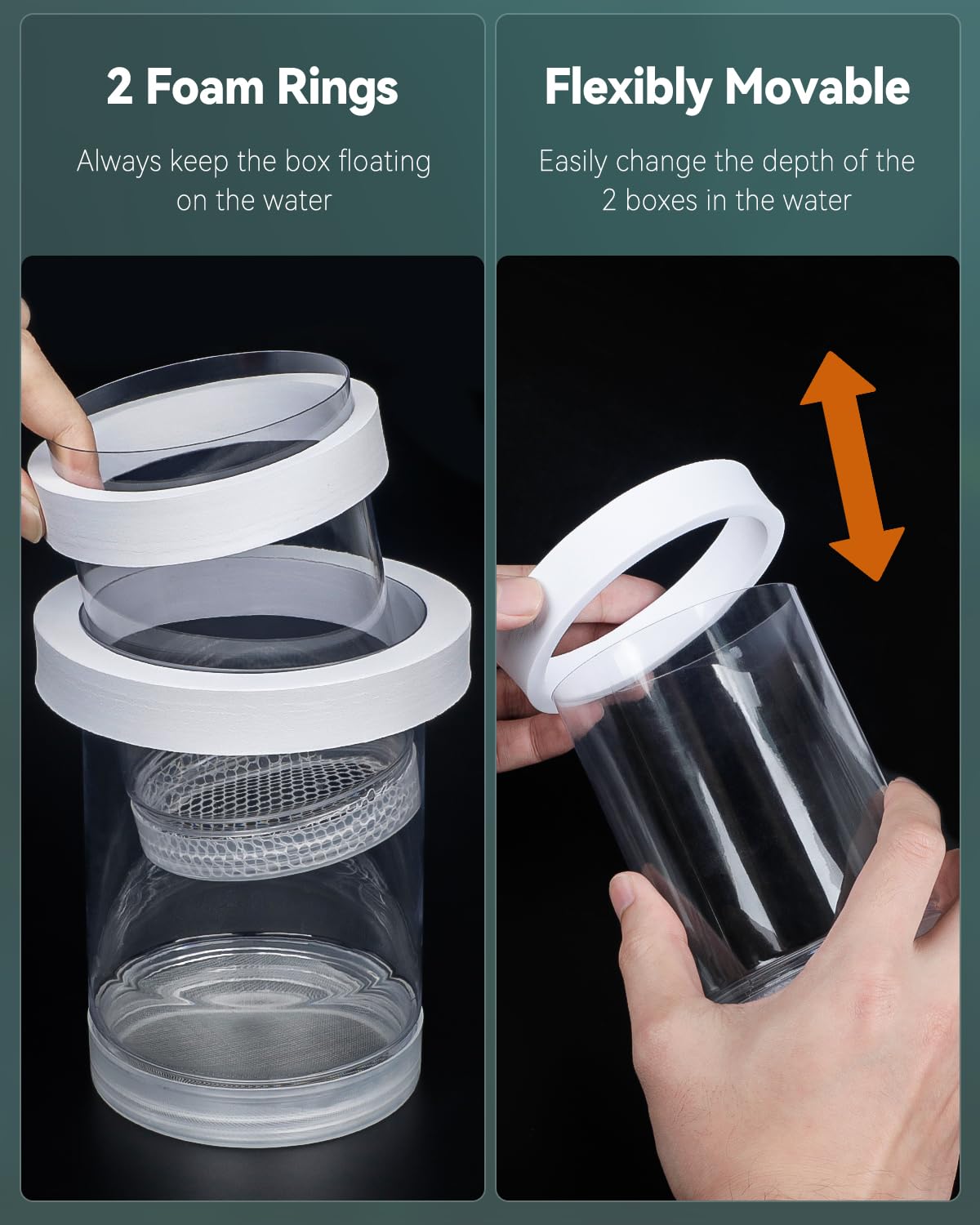 Pawfly Large Breeder Box For Fish Tank, Floating Guppy Breeder Box, Plastic Hatchery Incubator Isolation Box For Shrimp Betta Cl