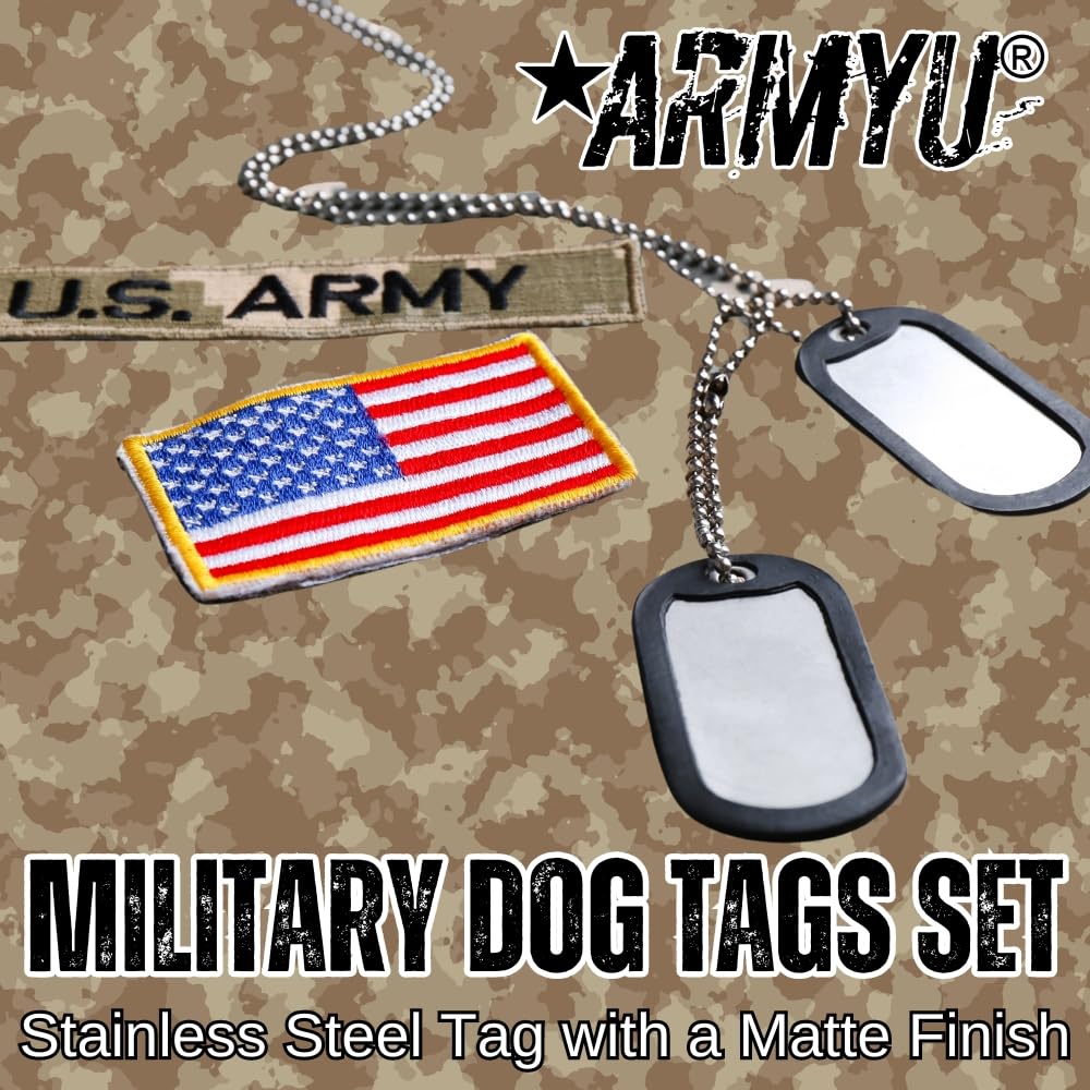 Army Universe Top Gun Pete Mitchell Maverick Costume Dog Tag Set Movie-Inspired Necklace Great Cosplay & Halloween Accessory