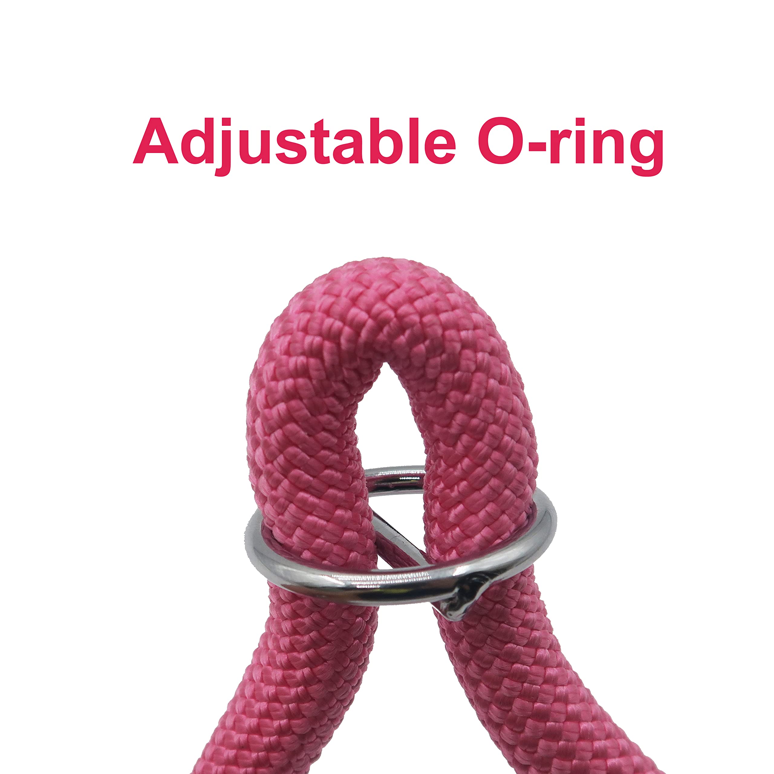 Aiminto Braided Round Martingale Dog Collar, Training Collar With Slidable Stop Ring - Ideal For Small Medium Dogs (M- (1/3'') -