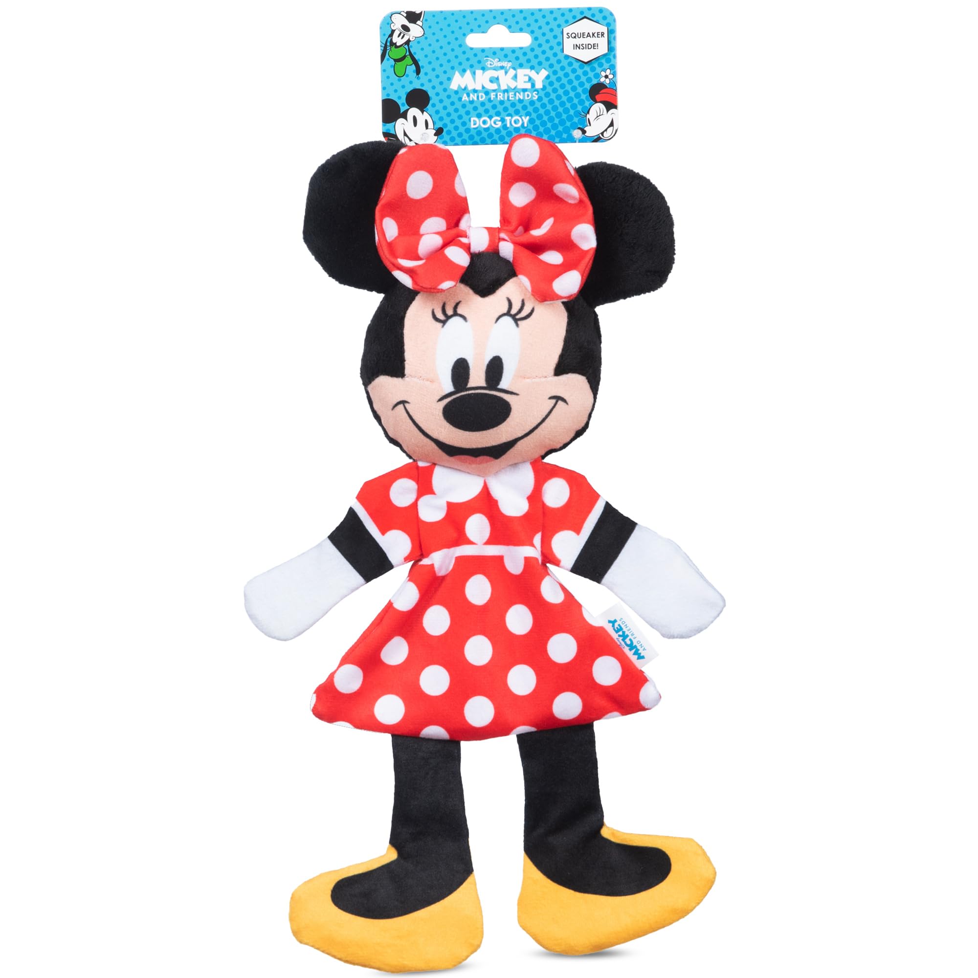 Disney For Pets Minnie Mouse Plush Squeaky With Flattie Crinkle Body Dog Toy 13.5In Dog Toys | Plush Squeaker Toy For Dogs Inspi
