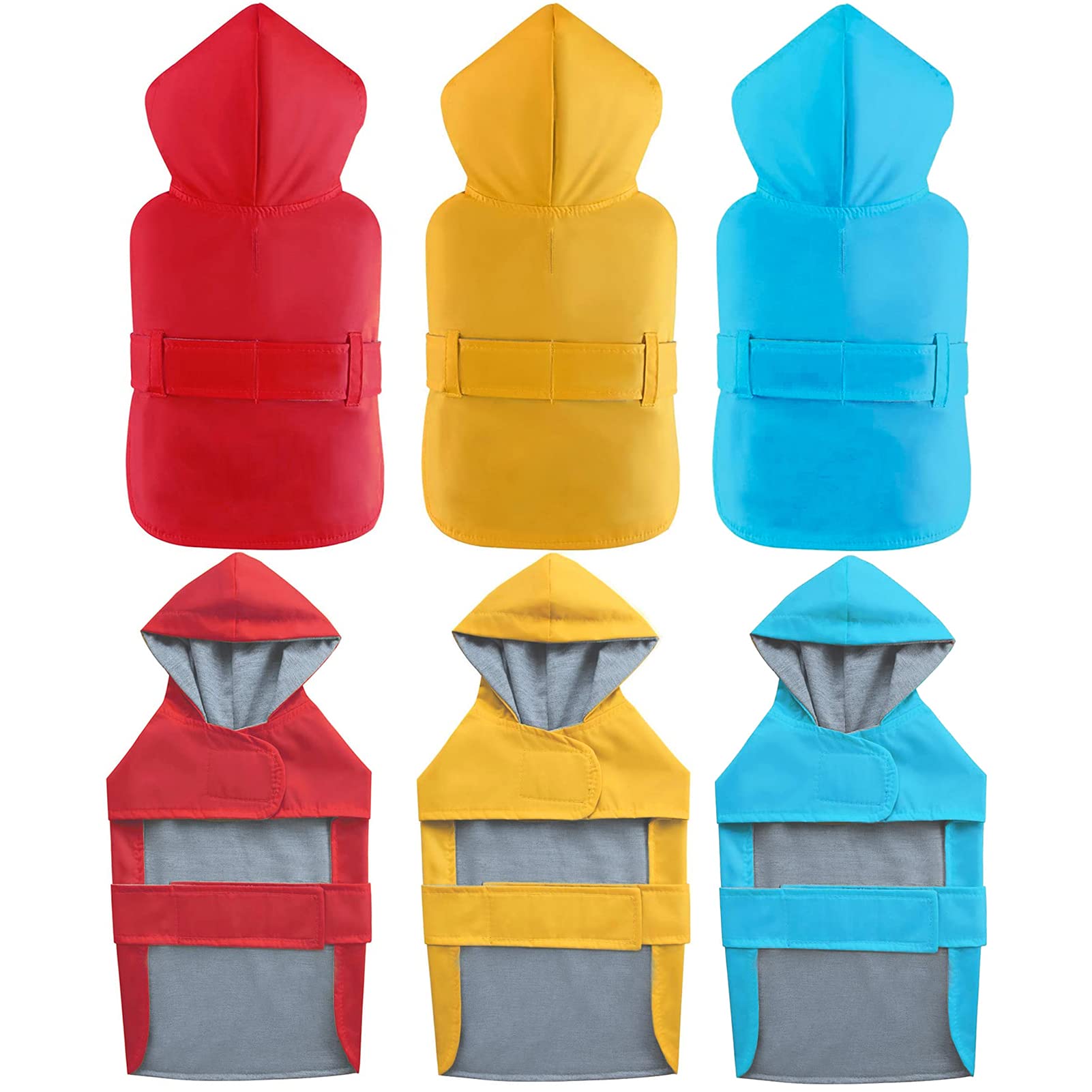 Leerking Dog Raincoat Hooded Leash Hole 10 Sizes, Waterproof Double Layer Dog Rain Coat Jacket With Cotton Lining For Small Medium And Large Dog,Yellow,Xl