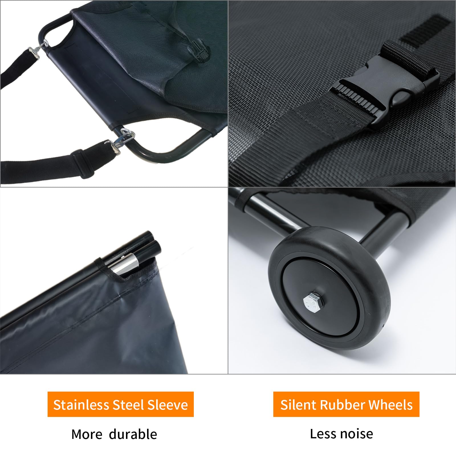 Bridiof 250Lbs Dog Stretcher For Large Dogs, 48X26 Inch Dog Trolley With Noiseless Wheels, Dog Emergency Carrier Gurney, Veterin