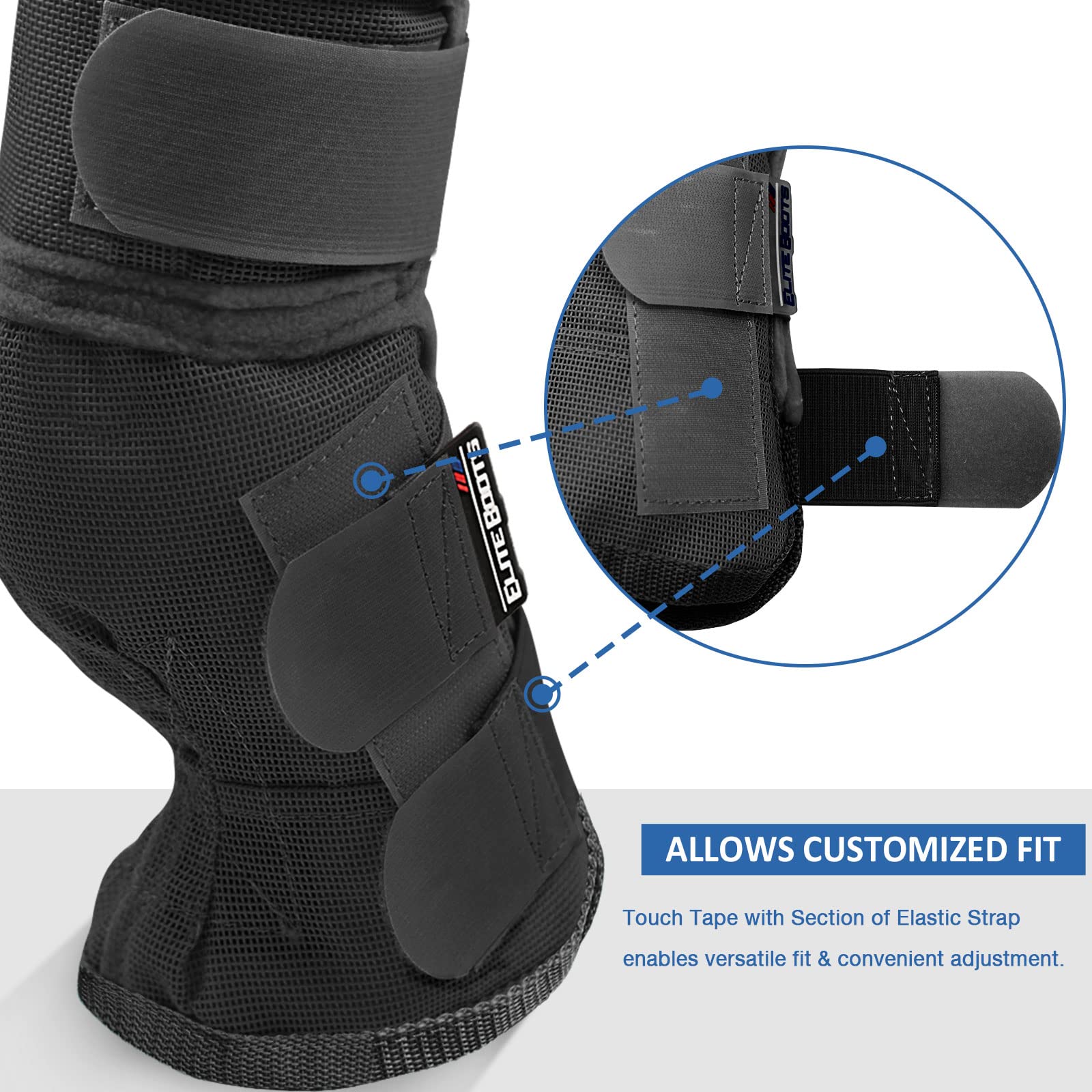 Harrison Howard Horse Leg Guard Stomp Reduction Hook And Loop Closures Rubbing Prevention