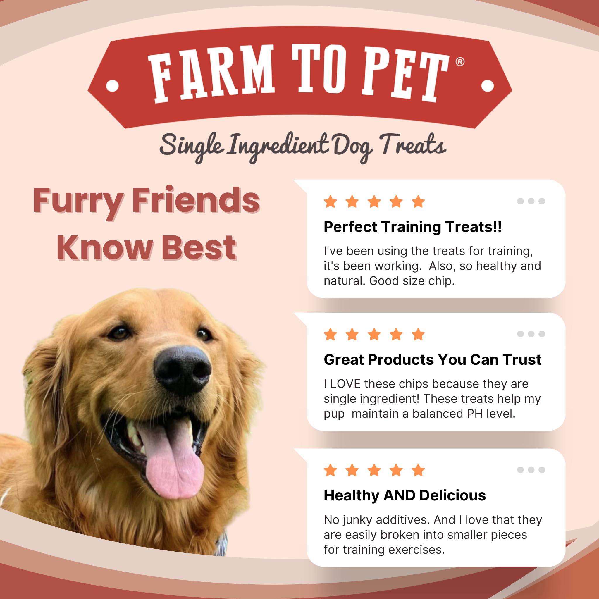 Farm To Pet Dog Training Treats, Healthy Turkey Dog Treats - 12 oz, Crunchy, Single Ingredient, All Natural Turkey Chips, Easy t