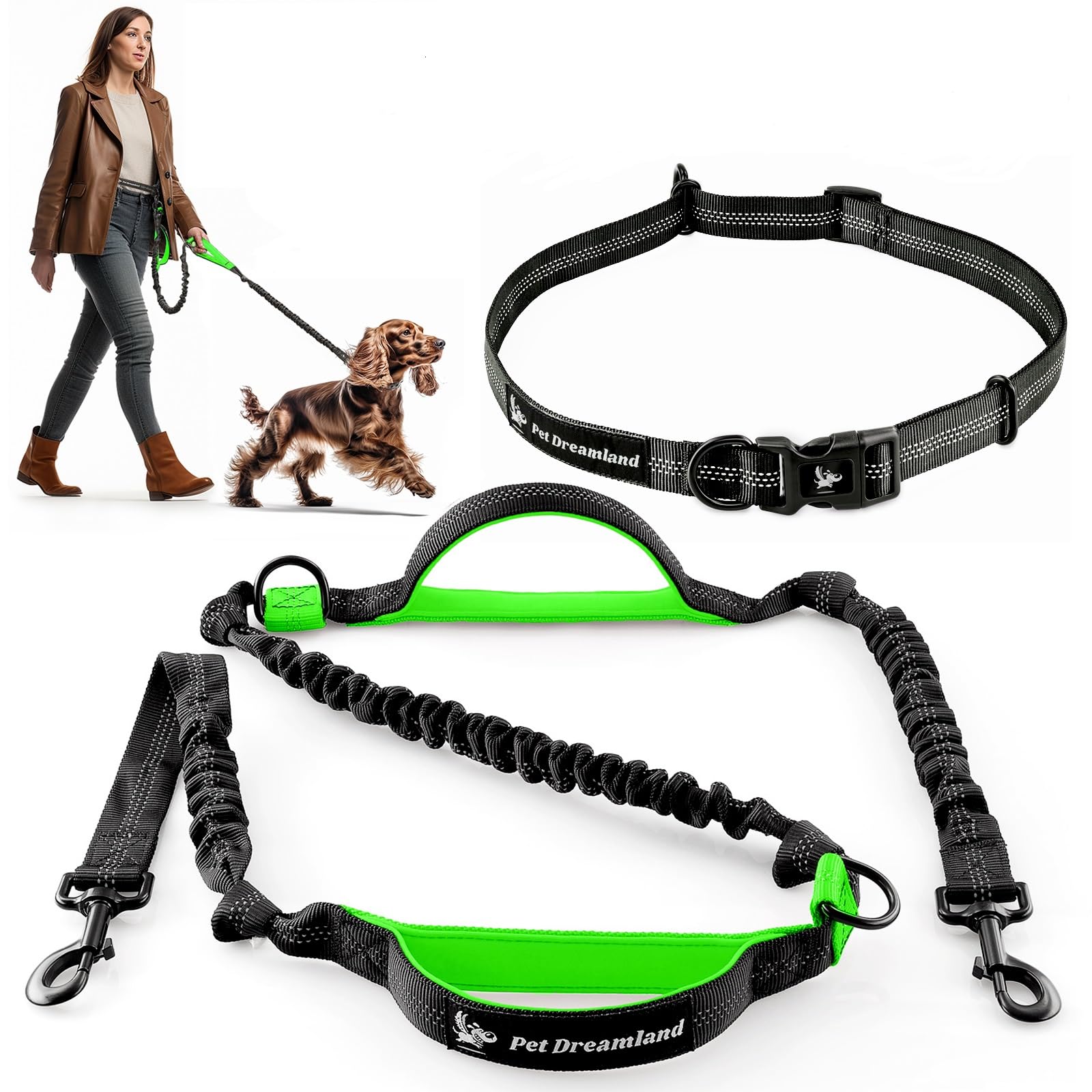 Exquisite Hands-Free Leash for Medium Dogs: Ultimate Comfort & Freedom for Running, Walking, Hiking. Premium Quality, Durable & 