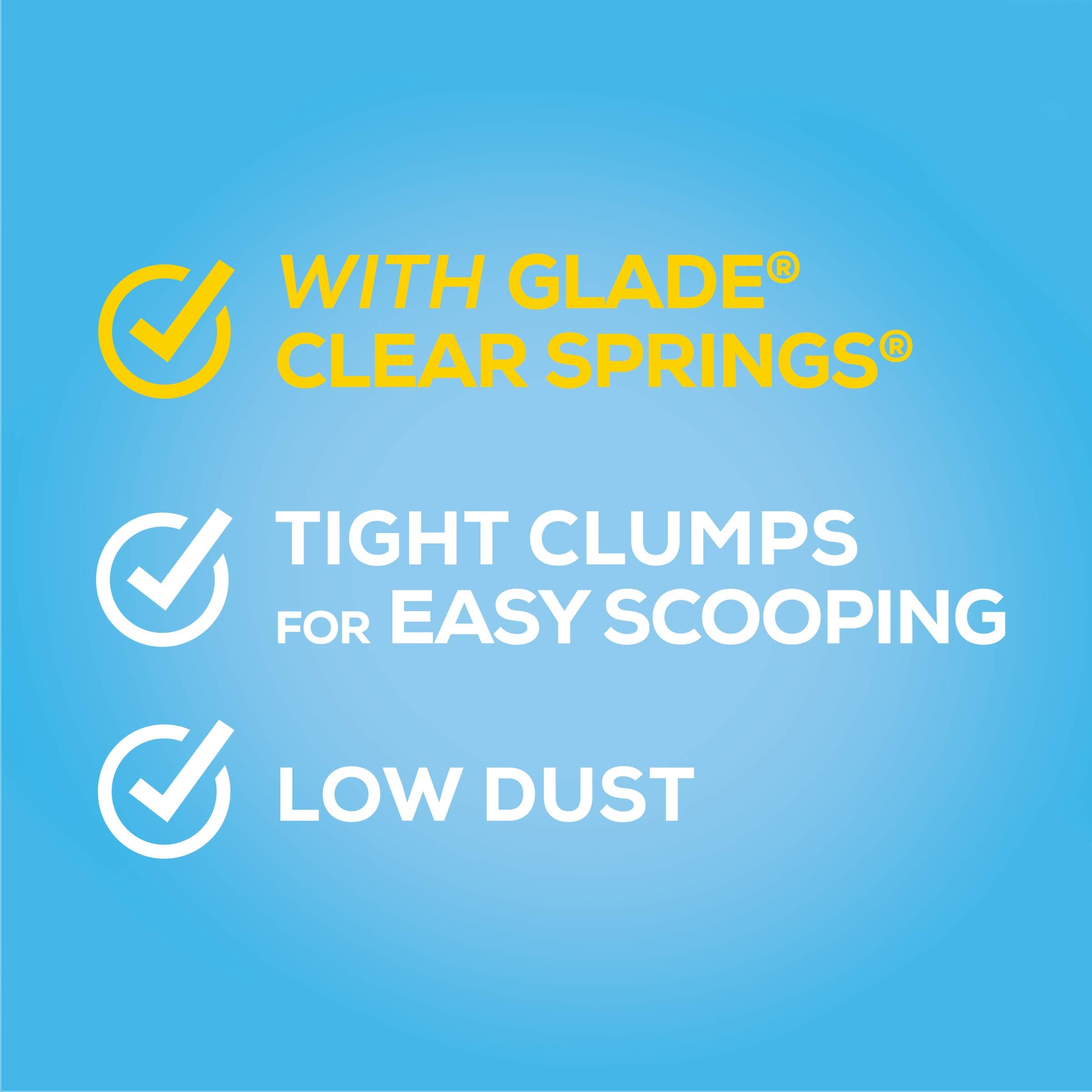 Purina Tidy Cats Low Dust Clumping Cat Litter, Lightweight Glade Clear Springs Multi Cat Litter - (2) 8.5 Lb. Jugs