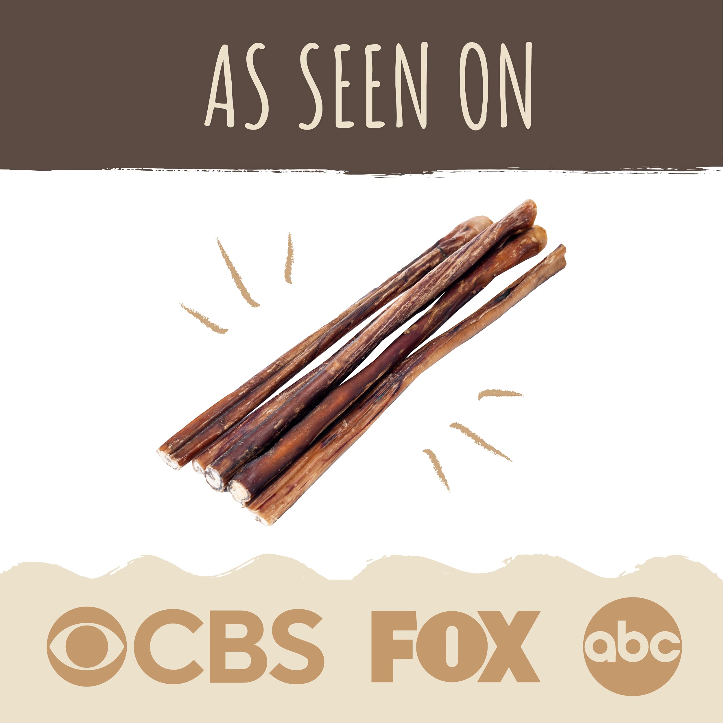 Mighty Paw Naturals 12 Bully Sticks for Dogs - Grass Fed Beef Dog Chews. Dog Bully Sticks for Large Dogs, Medium and Small Breed