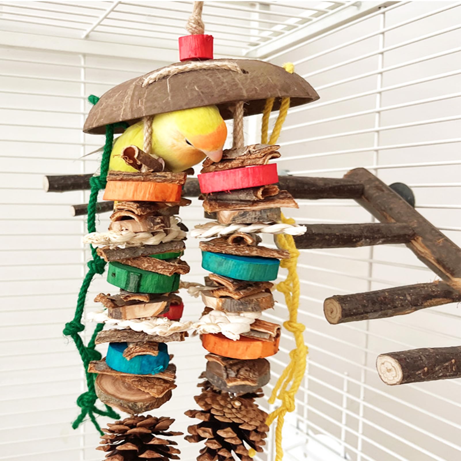 Bird Chew Toys Bird Toys, Hanging Chew Toys For Large Birds Parrot Toys For Large Birds Bird Cage Accessories For Parakeet, Afri