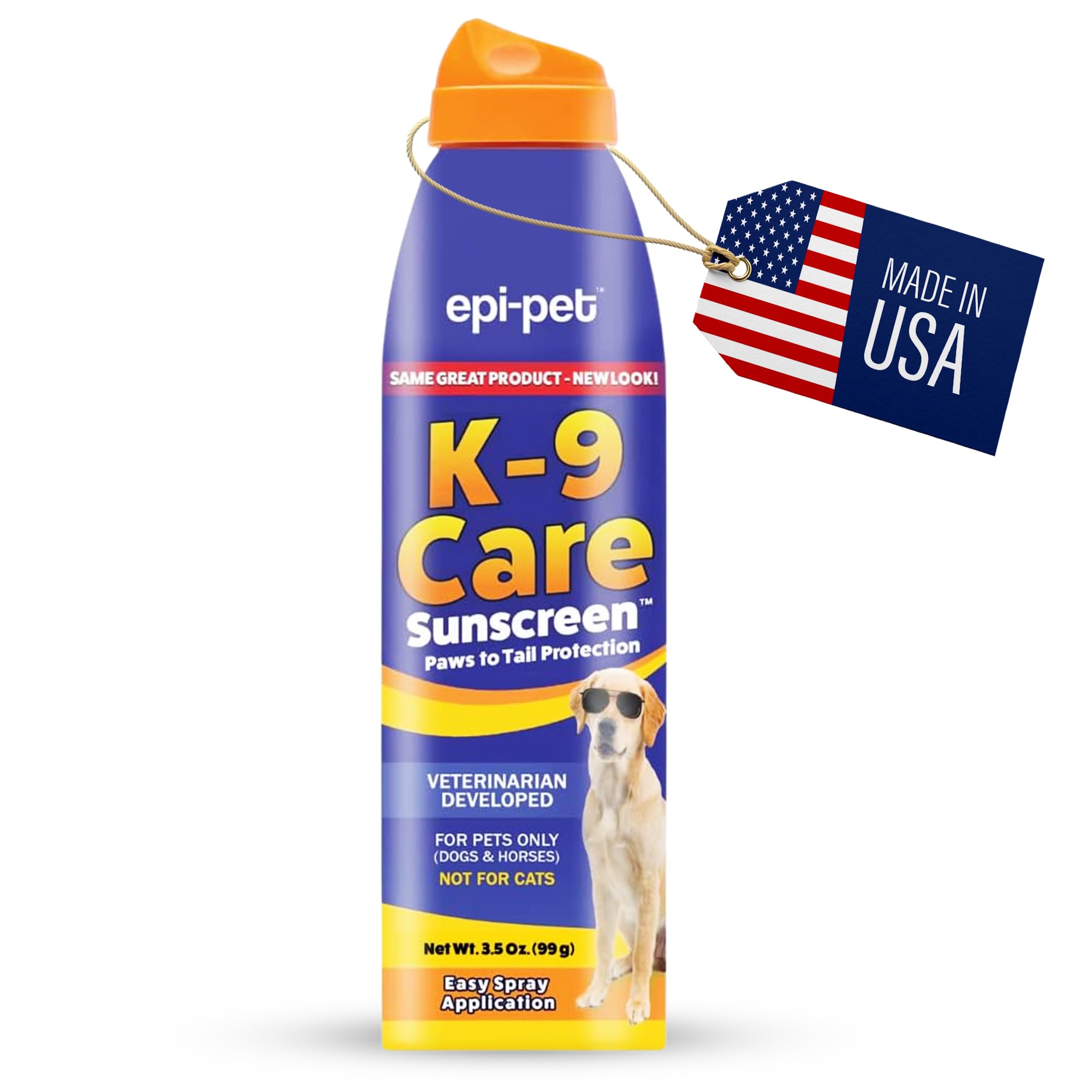 Epi-Pet K-9 Care Sunscreen Spray, SPF 30+, Non-Greasy, 4 oz - Protects Dogs & Horses from Sunburn, Transparent Formula
