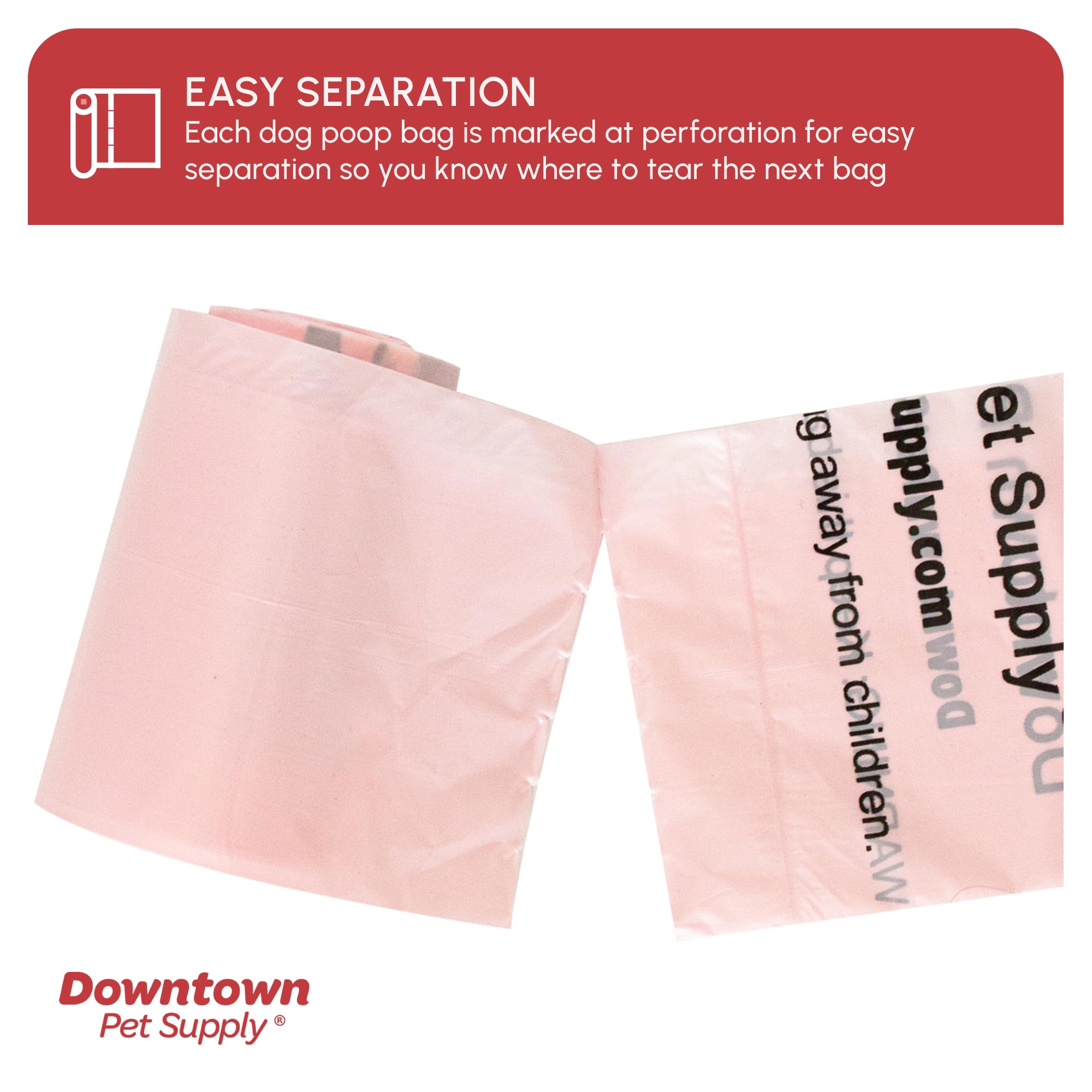 Downtown Pet Supply Unscented Poop Bags For Dogs With Dispenser, 1000 Count - Leak-Proof Dog Waste Bags And Bone-Shaped Dog Poop Bags Holder For Leash - Pastel Rainbow, 12.5' X 8.5'
