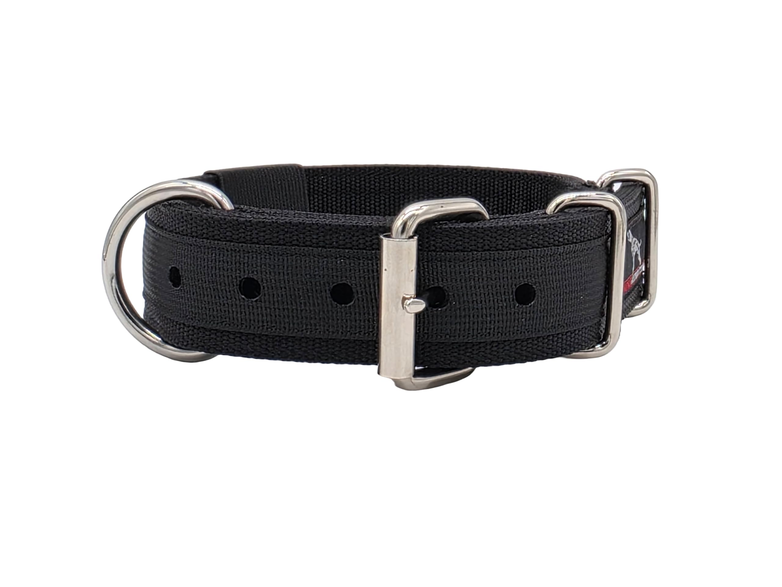 Canine Athletes 1.5'' Pro-Hd 5-Ply Heavy Duty Working Dog Collar Extra Strength Durable (Black/Olive Green, Small)