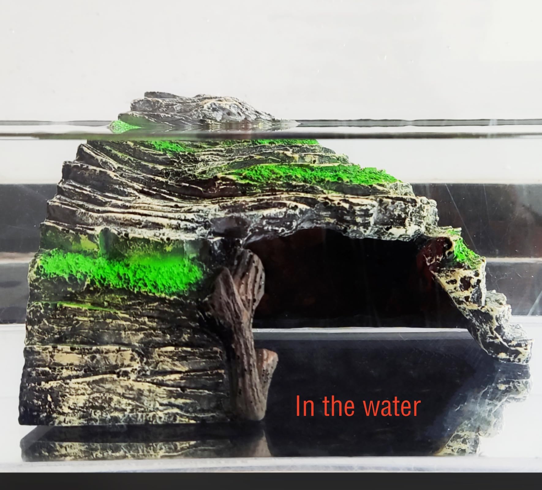 LEOTERRA Reptile Hide, Reptile Basking Platform and Aquarium Cave for Lizards, Geckos, Turtles,Snakes & Fish, Resin Material,Col