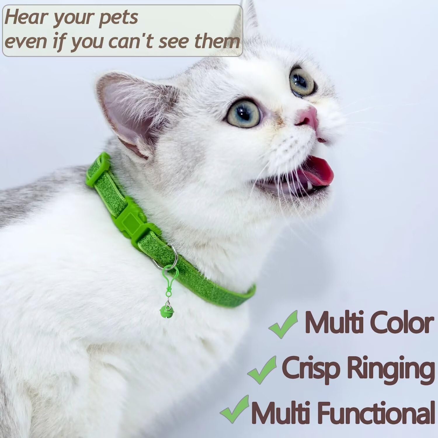 Aoche Pet Bells - 6Pcs Dog & Cat Bells For Collars, Multi-Color Dog Collar Charms