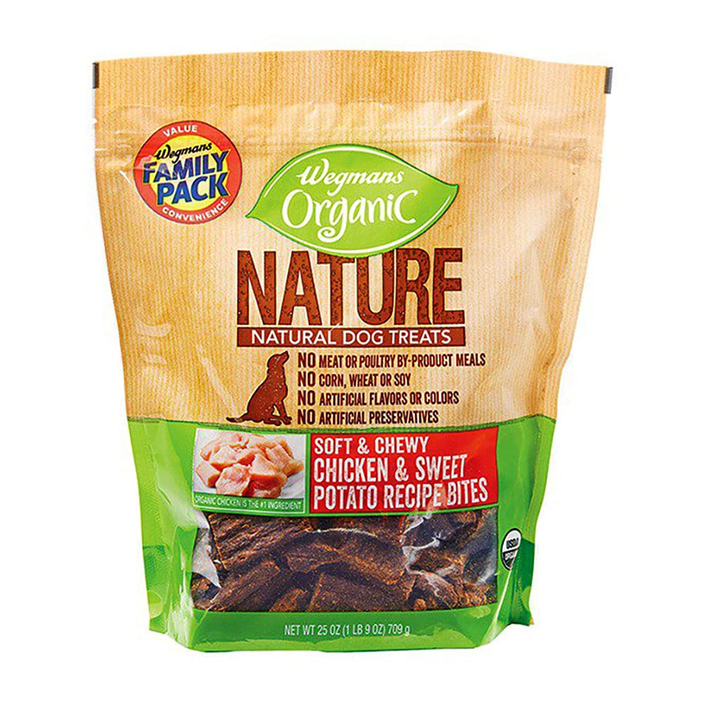 Wegmans Organic Nature Natural Dog Treats - Chicken & Sweet Potato Recipe Strips - No Preservatives