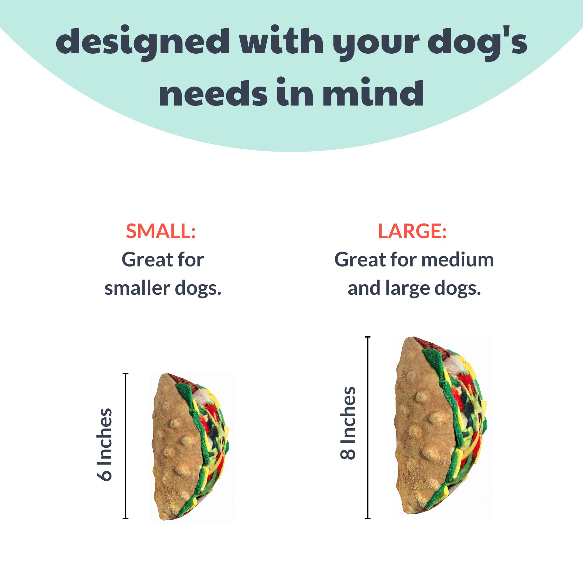 Huxley & Kent for Dogs | Taco Tuesday (Large) | Funny Dog Toy | Dog Toy with Squeaker | Dog Gift | Fun, Durable, and Safe | Sque