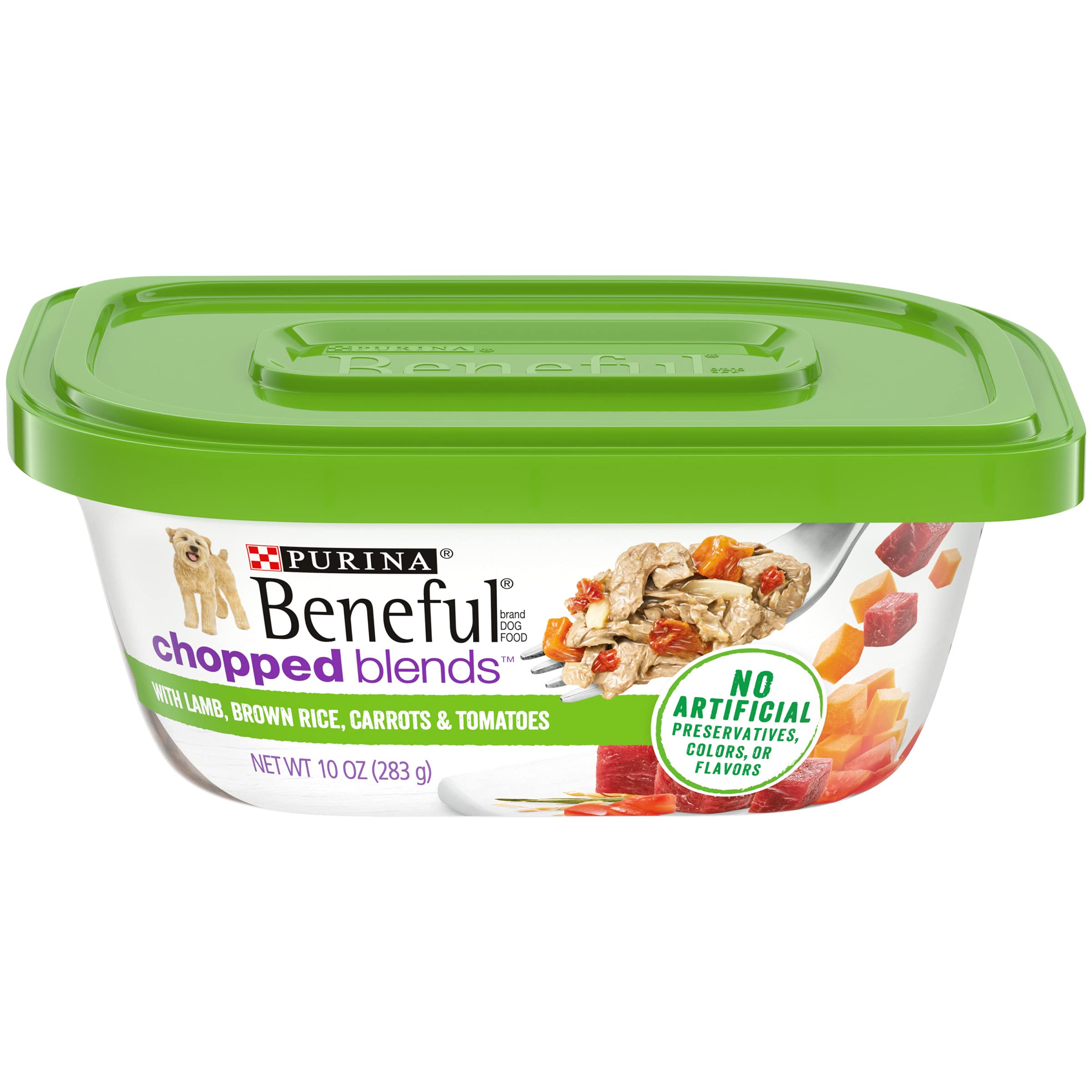 Purina Beneful Wet Dog Food, Chopped Blends With Lamb - (8) 10 oz. Tubs