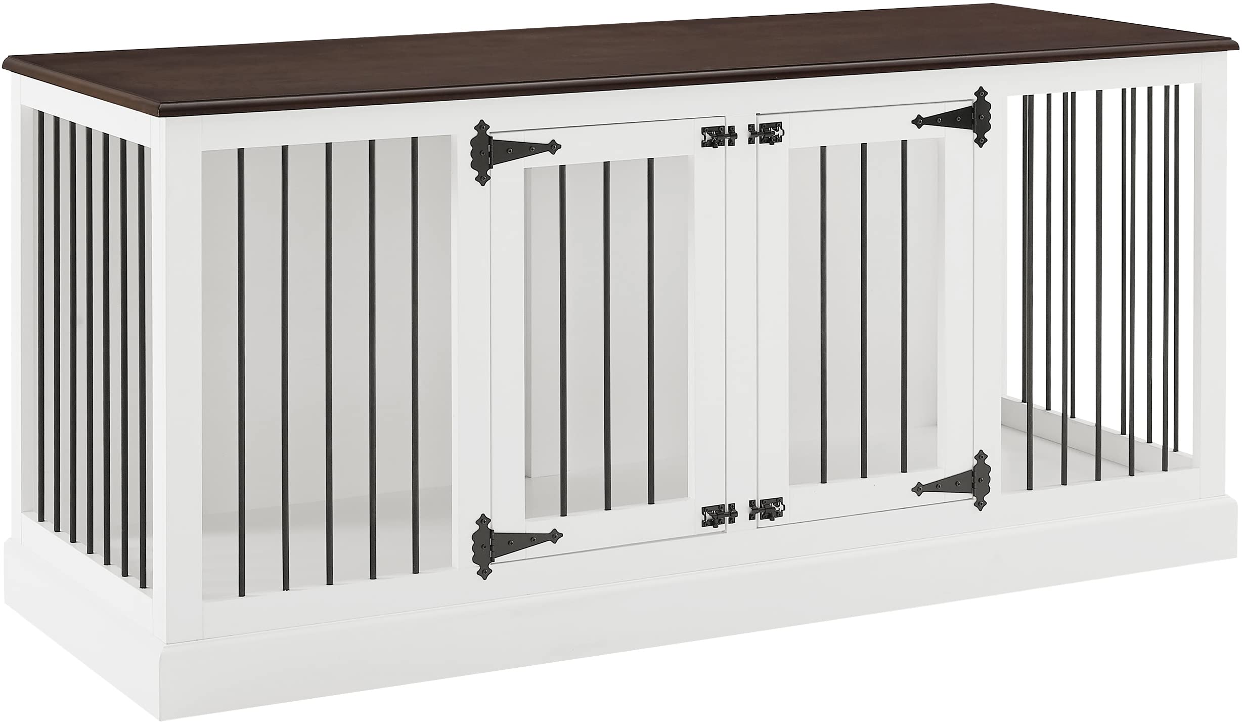 Crosley Furniture Winslow Medium Credenza Dog Crate Kennel for Pets, White