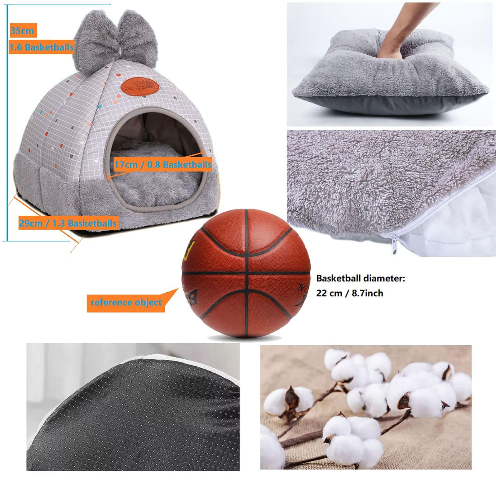 Rabbit Hideouts Bunny Bed Hideout House Cage Accessory For Rabbit Guinea Pig Chinchilla Hamster Cozy Squirrel Hedgehog And Warm