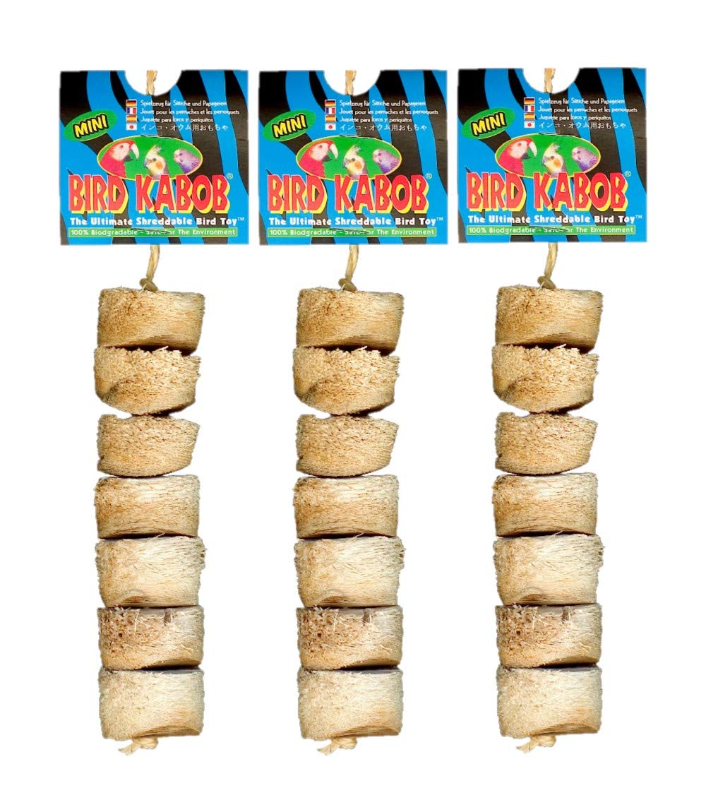 Bird Kabob Shreddable Parrot Toy Mini (3 Pack)