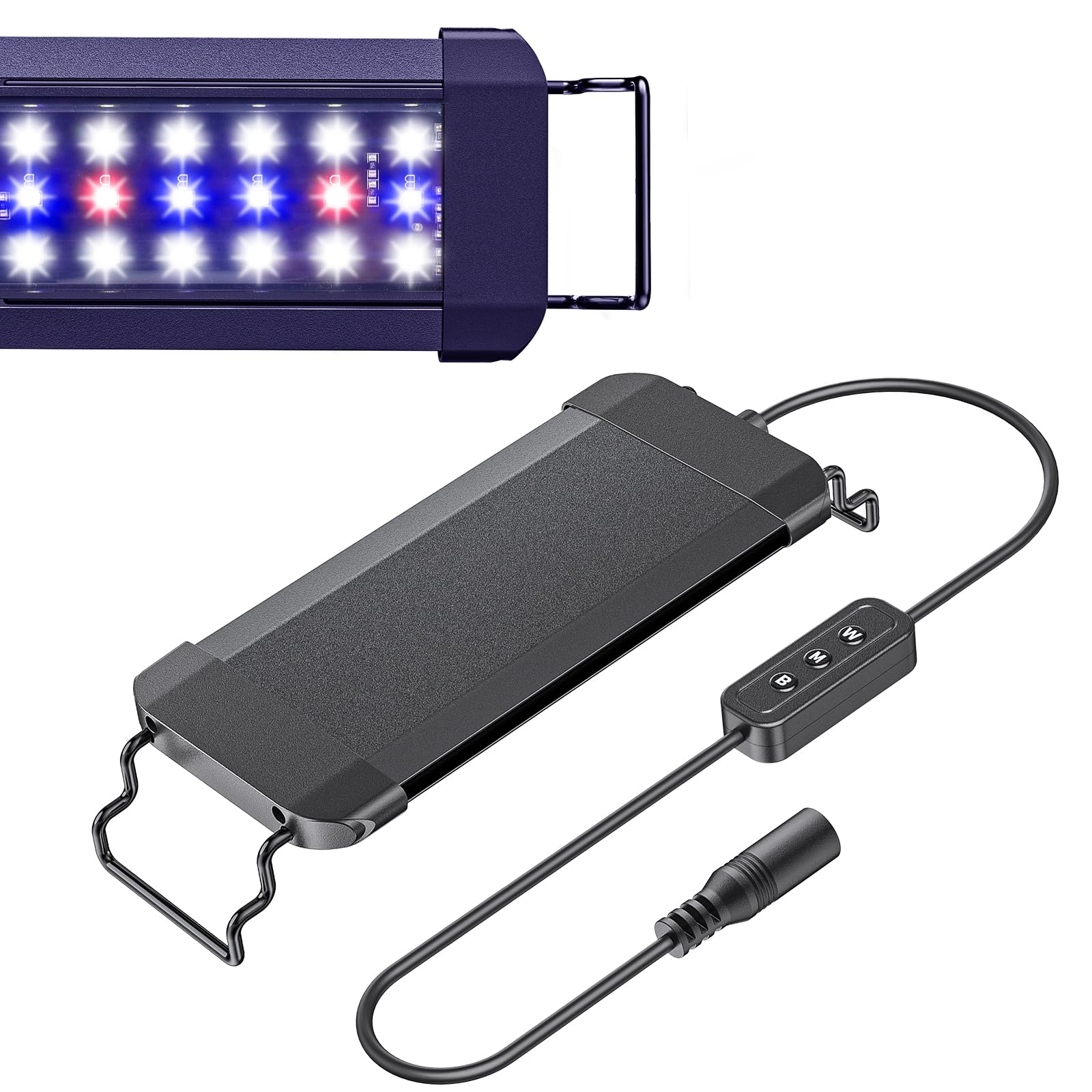 Pawfly 6 W Terrarium Light For 6'' To 10'' Terrariums Extendable Reptile Tank Light With Full Spectrum Brilliant White Blue Red 