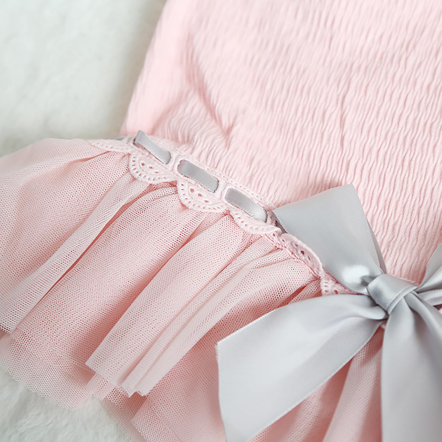Moorfowl French Bulldog Princess Pink Tutu Dress Summer Vest Gauze Skirt For Pug Corgi Doggie Party Tulle Dress With Bowknot Fas