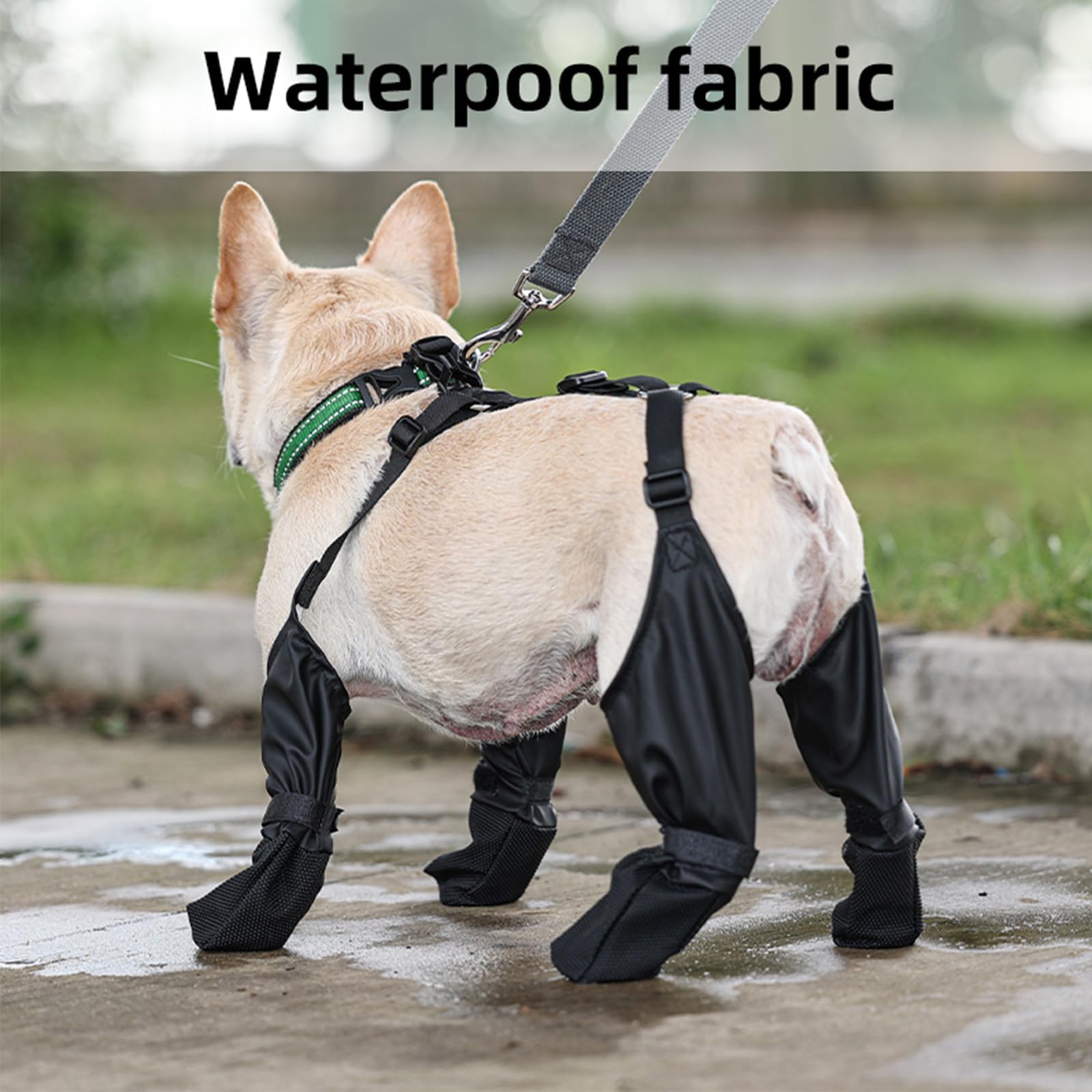 Capt.Snooze Dog Boots Waterproof For Winter - Anti-Slip Paw Shoes For Snow & Rain | Non-Slip Reflective Pet Boots With Adjustabl