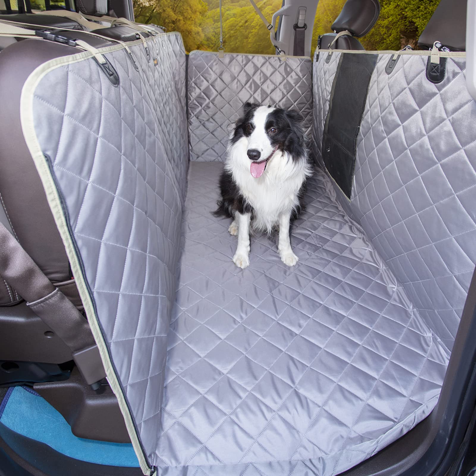 Ibuddy Dog Hammock For Truck With Flip Up Rear Seats Crew Cab Truck Floor Dog Seat Cover Protects Vehicle From Hair, Scratches A