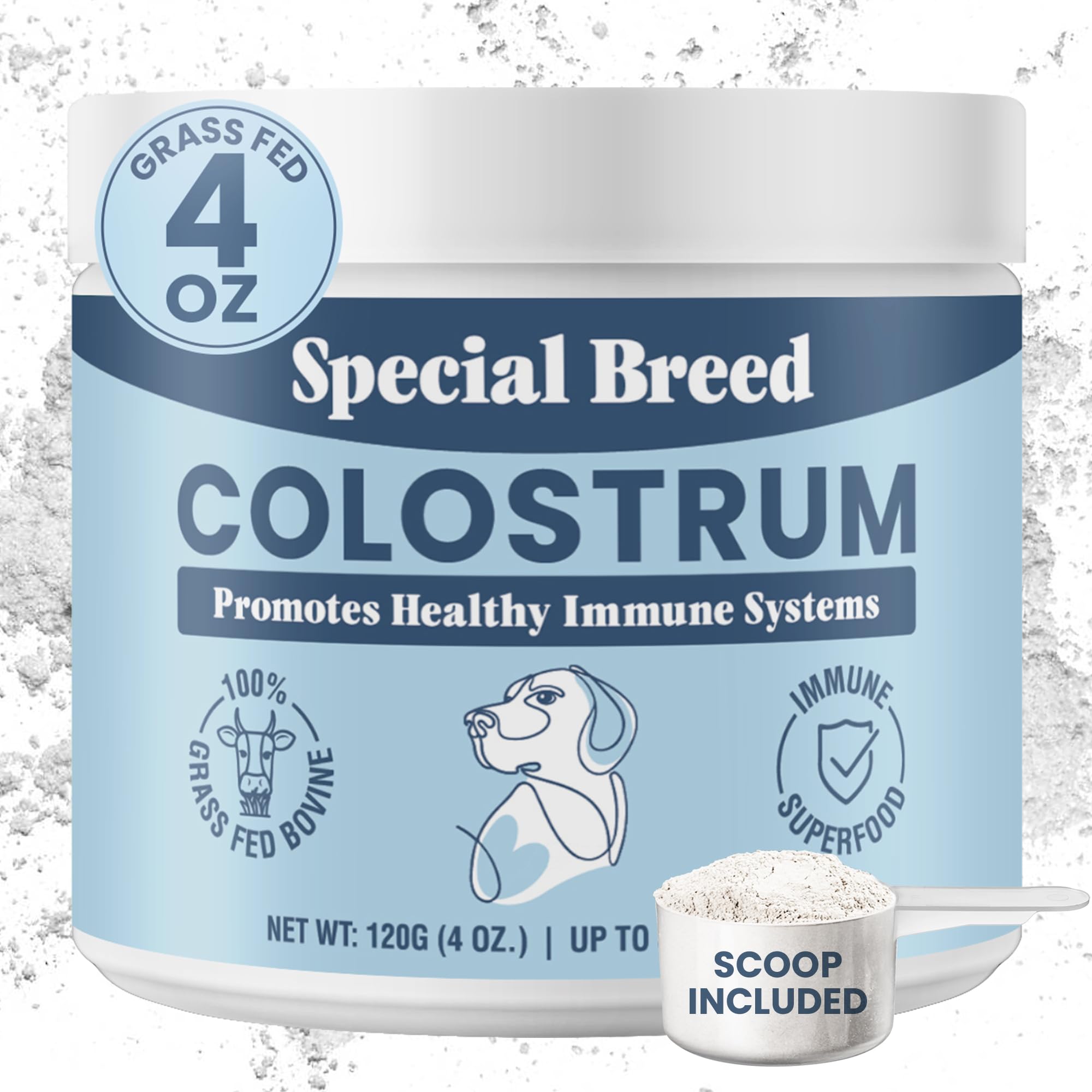 Special Breed Bovine Colostrum for Dogs and Cats, Immune Support Supplement for Allergy and Itch Relief, Grass Fed Colostrum Pow