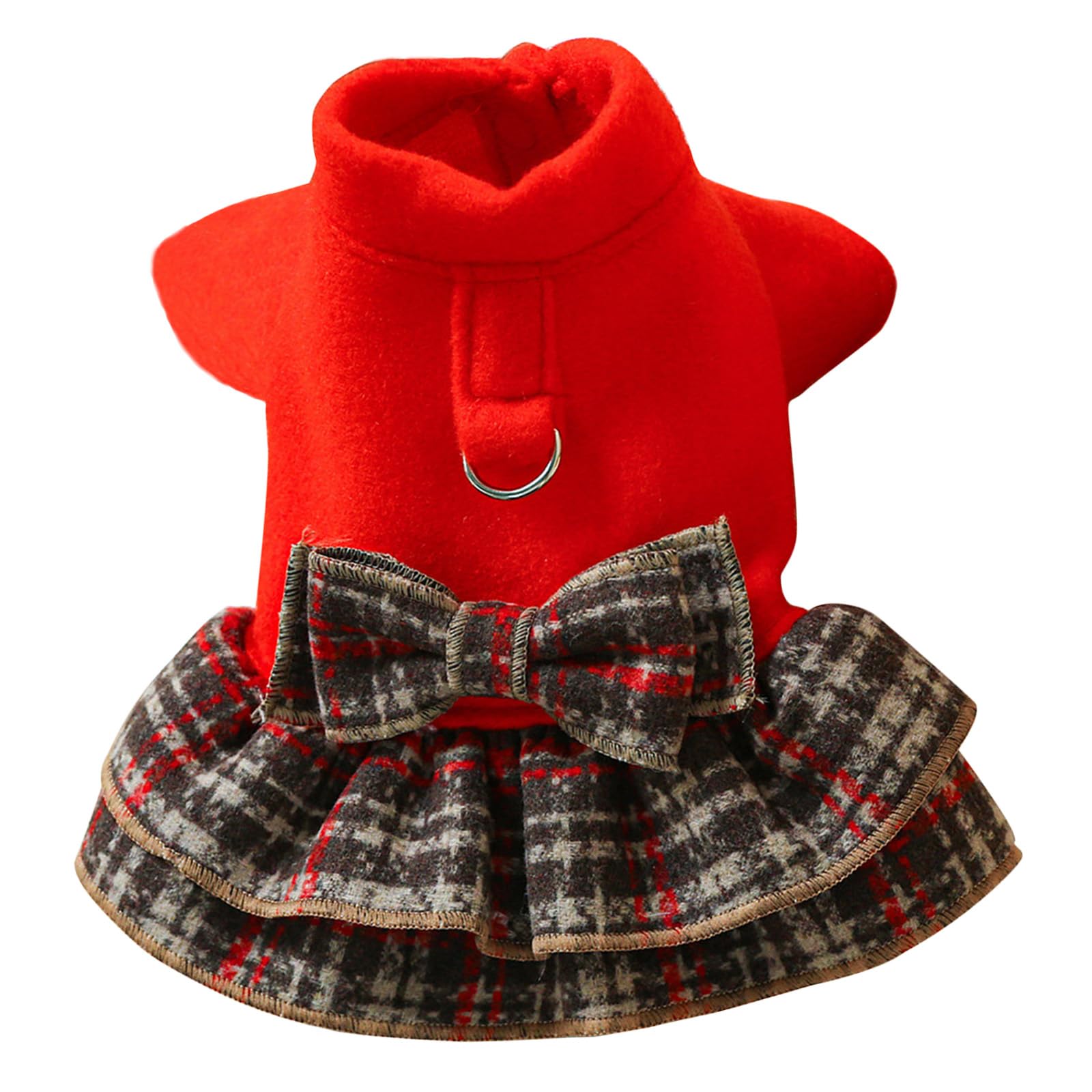Ainlenelf Dog Dress Full Dog Clothes For Small Dogs Girl, Puppy Clothes Princess Plaid Dogs Dresses, Pet Clothes Holiday Festiva