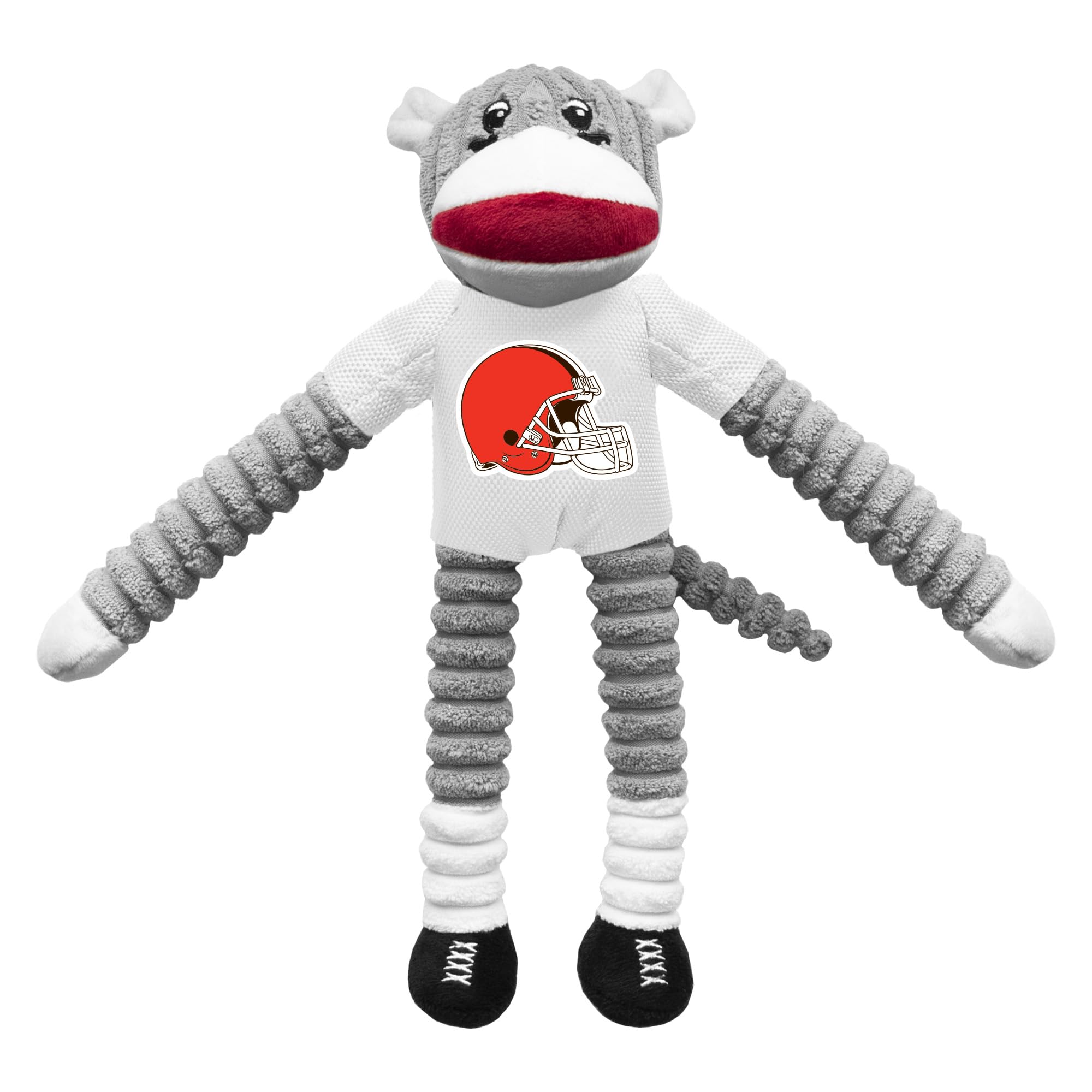 Littlearth NFL Cleveland Browns Sock Monkey Pet Toy, Team Color, One Size