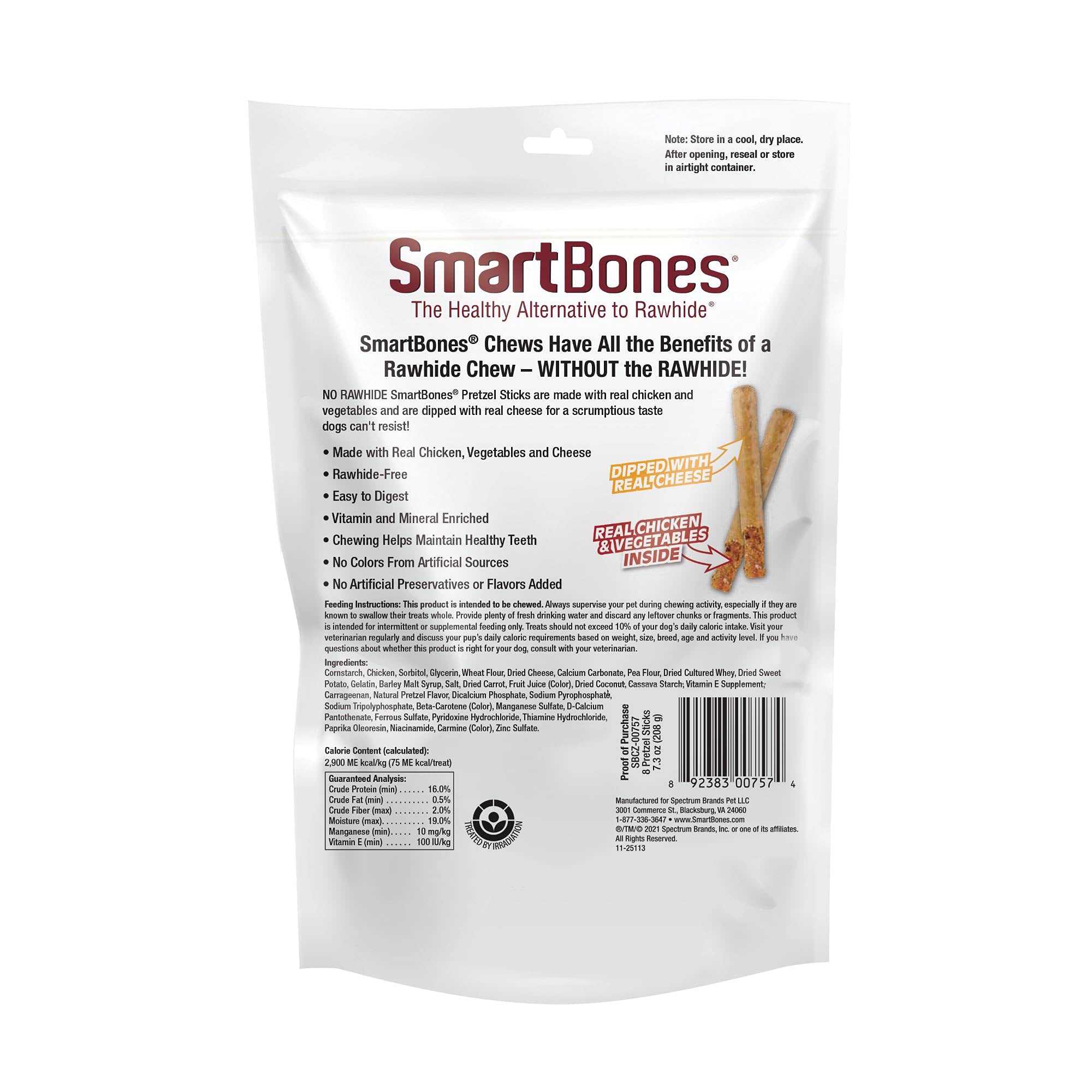 SmartBones No Artificial Colors or Preservatives Pretzel-Style Chews, Treat Your Dog to a Fun Shapped Rawhide-Free Chew 8 Count