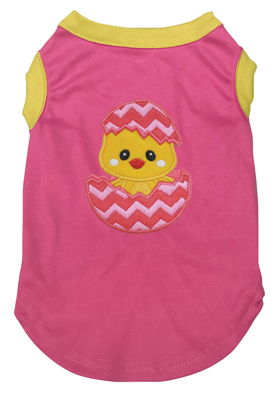 Petitebella Chick Egg Puppy Dog Shirt (Hot Pink/Yellow, Xxx-Large)