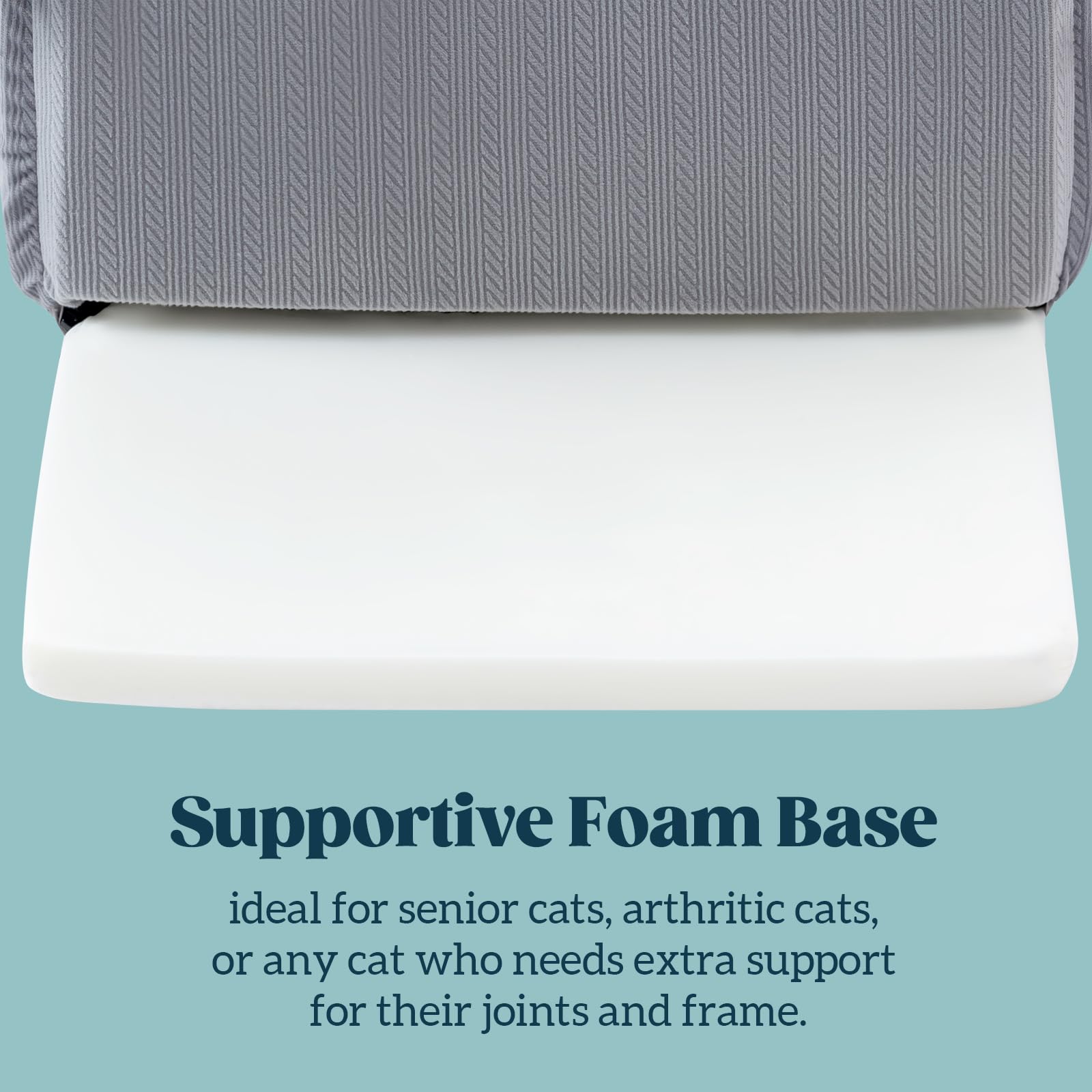 Pelzin Cat Houses For Indoor Cats - Large Cat Cave Bed With Removable Support Foam And Washable 2-Side Mat - Covered Cat Bed For