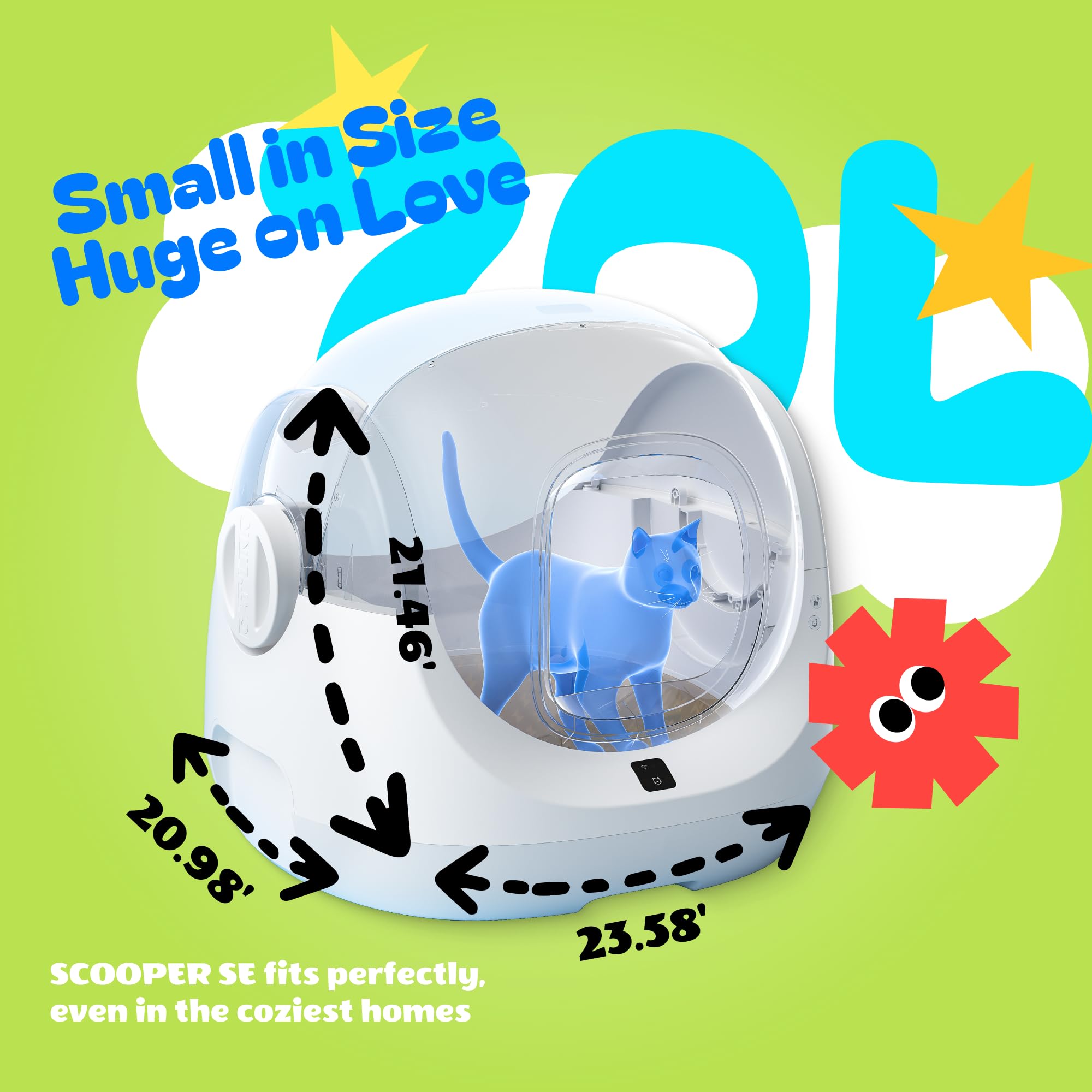 Catlink Self-Cleaning Litter Box, Pinch-Free Safety Protection Automatic Litter Box For Multiple Cat, Fat, Short-Legged, Kitten,