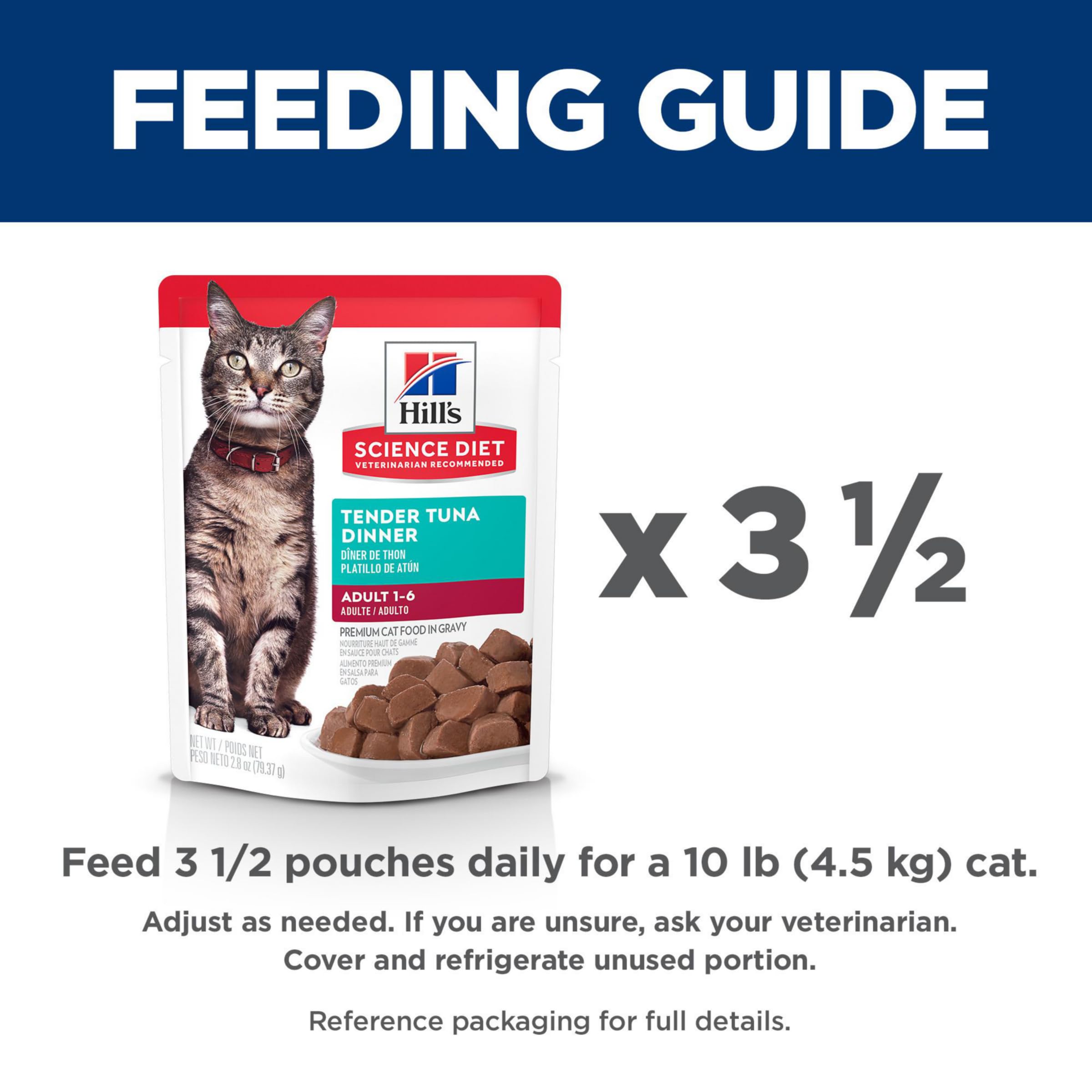 Hills Science Diet Adult 1-6, Adult 1-6 Premium Nutrition, Wet Cat Food, Tuna Stew, 2.8 oz Pouch, Case of 24